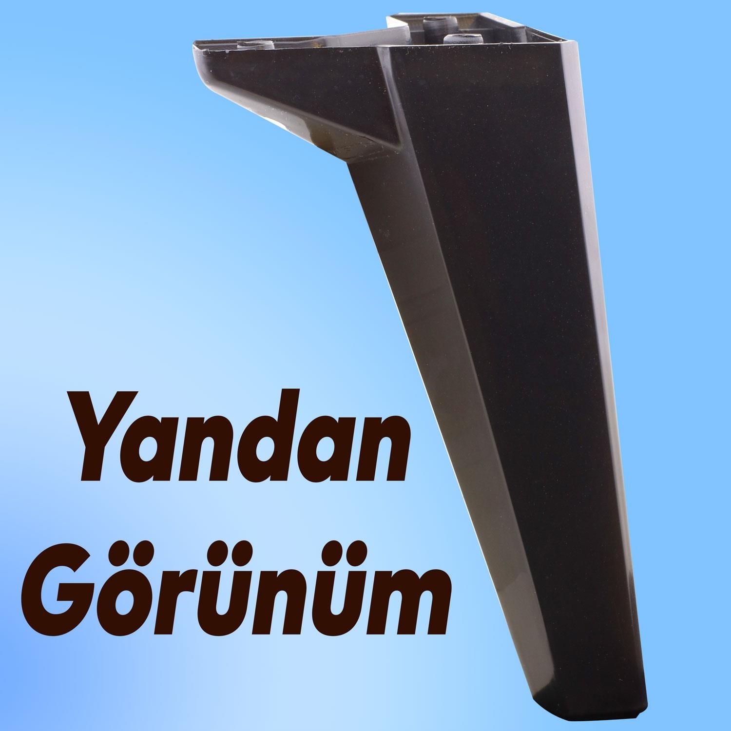 Sedir Lüks Mobilya Kanepe Tv Ünitesi Koltuk Ayağı 20 Cm Siyah Konsol Ayakları