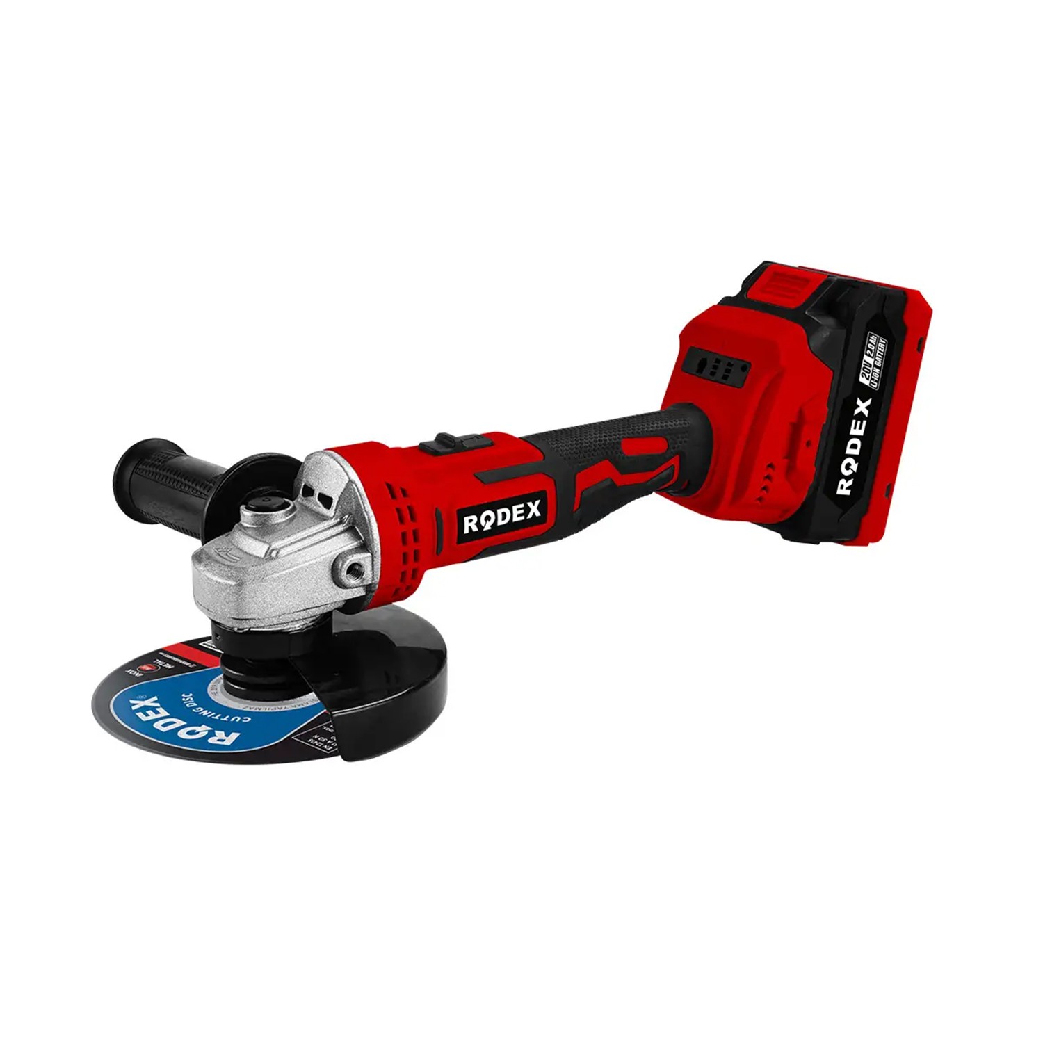 Rodex Akülü Şarjlı Avuç Taşlama Spiral Makinesi 20 Volt 4.0 mAh 115 - 125 mm Disk Çapı Kömürsüz