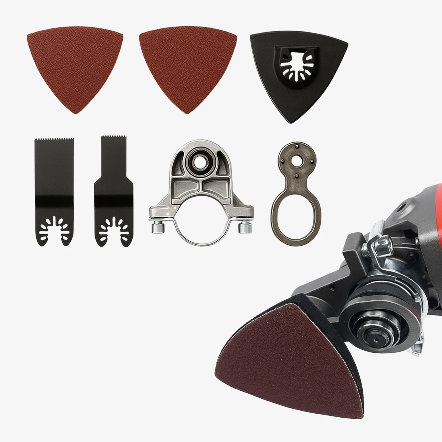 Metal Çok Amaçlı Kesme Zımparalama Aparatı M14 Uyumlu 115 mm Spiral Adaptör 13 Parça