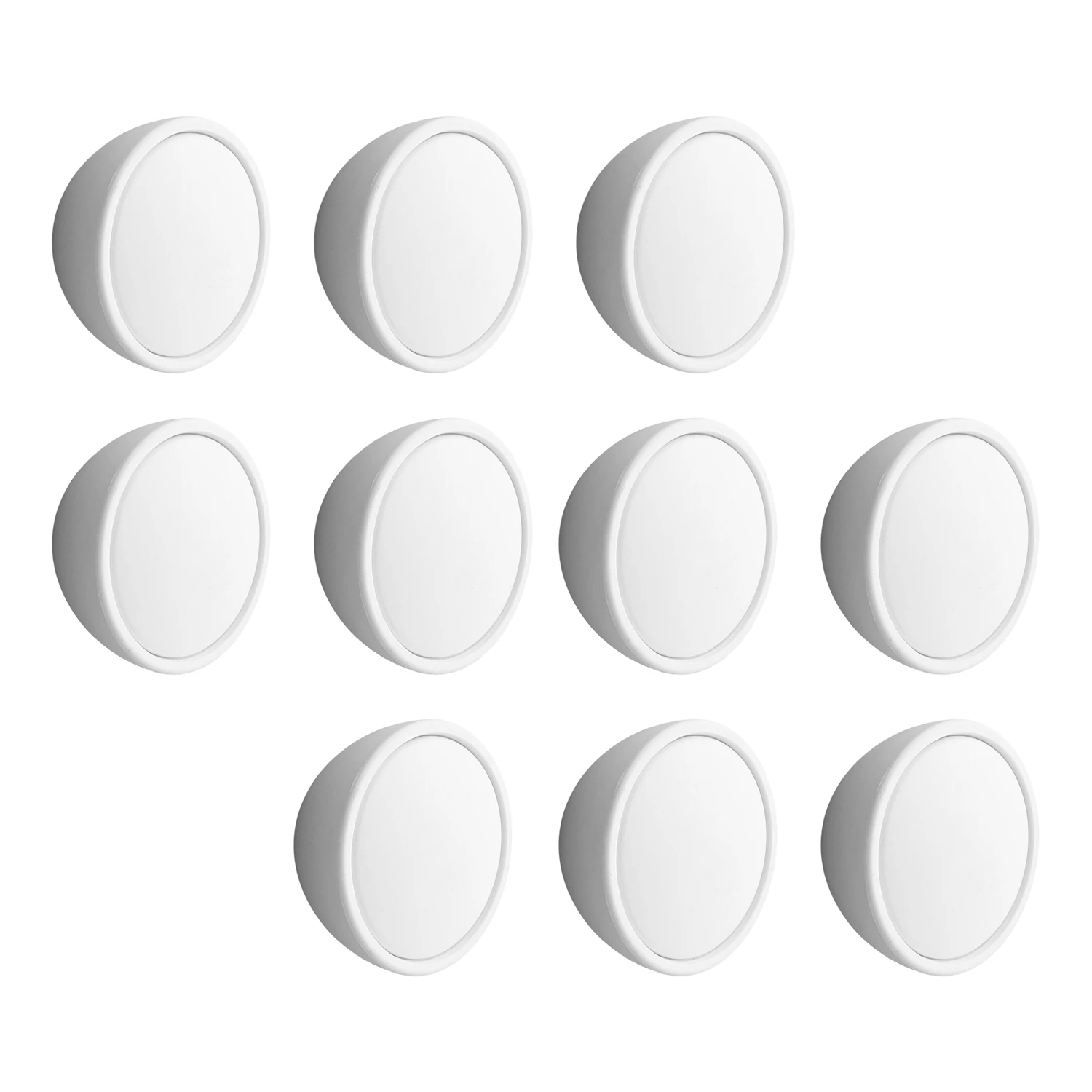 Tek Vidalı 10 Adet Beyaz Renk Polimer Düğme Kulp Bombeli Dolap Mobilya Dolap Çekmece Kulpu Kulbu