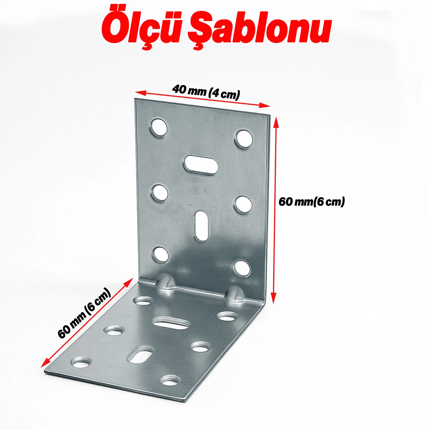 Mobilya (25 ADET) Eşya Dolap Duvara Sabitleme Köşebent Bağlantı Aparatı L Demiri Gönye 40x60x60 Mm