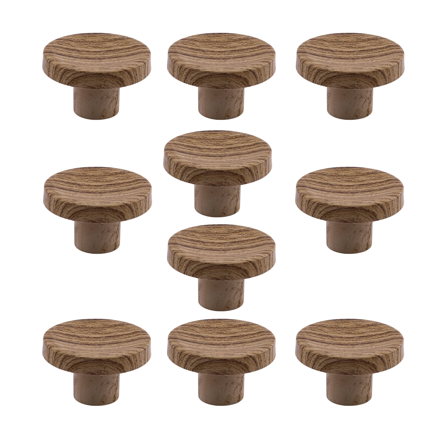 Tek Vidalı (10 Adet) İç Bükey Plastik Düğme Kulp Kayın Bej Renk Mobilya Dolap Çekmece Kulpu Kulbu