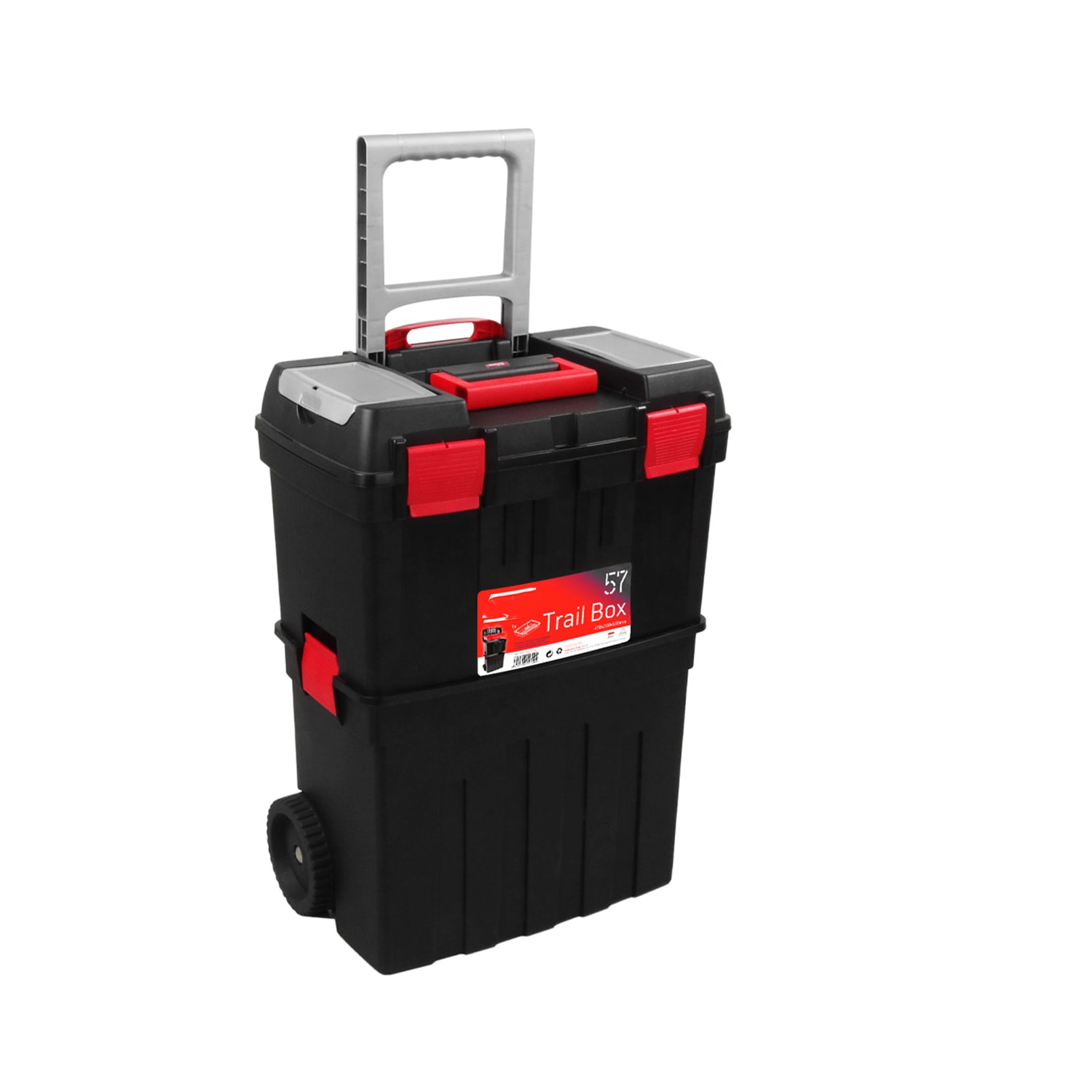 Tekerlekli Taşınabilir 60 Litre Organizer Bölmeli Taşınabilir Kulplu Takım Çantası Alet Çanta