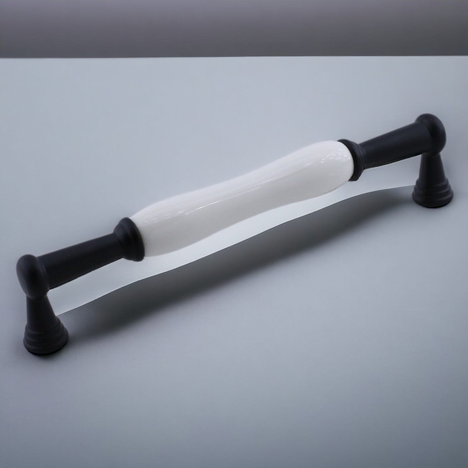 Anav Porselen Kulp 160 mm Mobilya Çekmece Mutfak Dolabı Dolap Kapak Kulpları Kulb Kulpu Siyah
