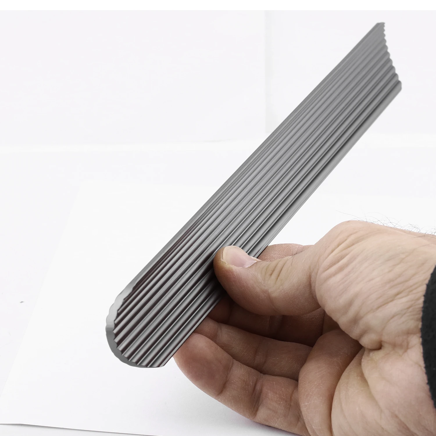 Kanal Kulp Füme Kanallı Çizgili 224 mm 24 cm Metal Mobilya Çekmece Dolap Kapak Kulpu Modern Kulplar