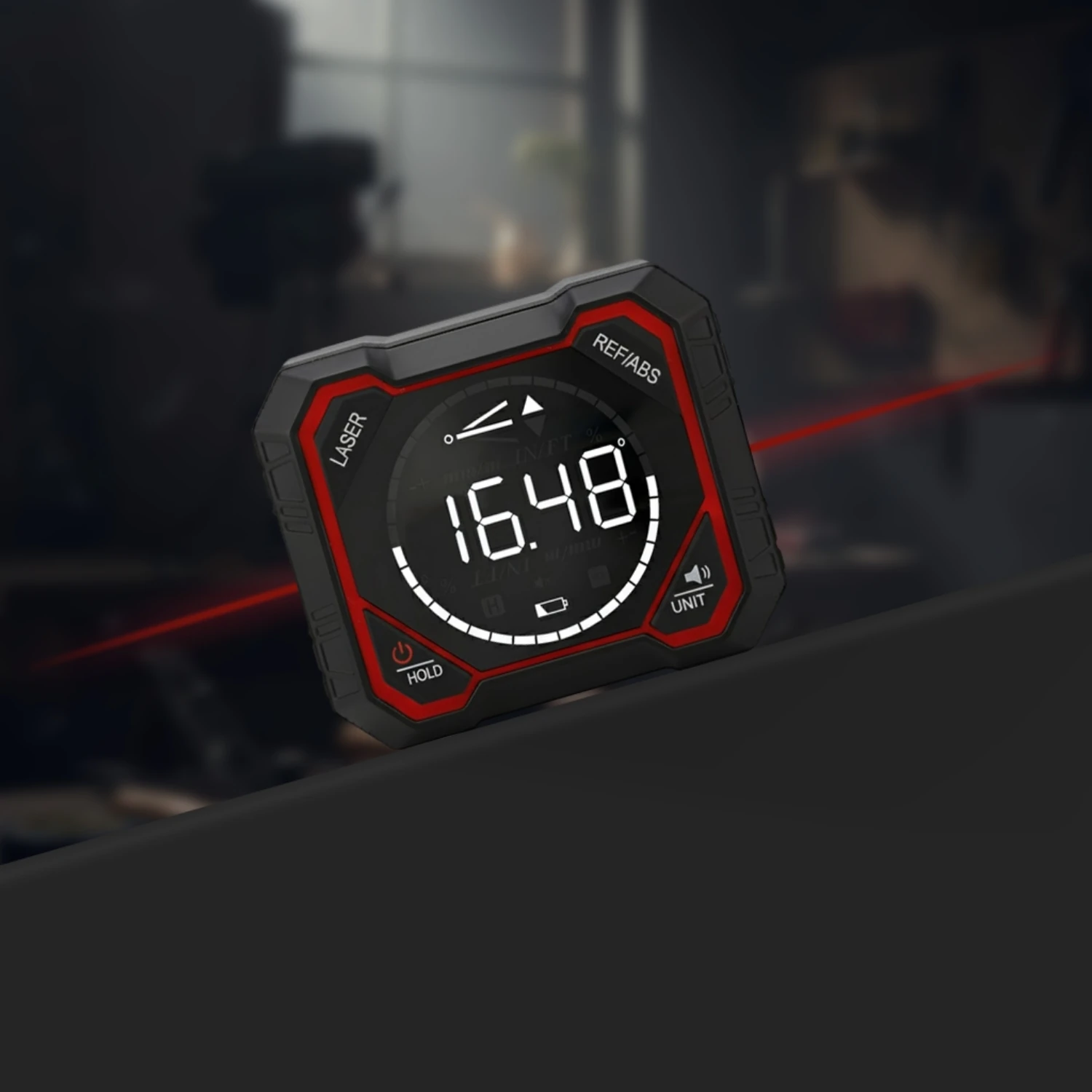 Dijital Manyetik Açı Ölçer Alüminyum Gövdeli Lazerli Type-C Şarj Girişli Yüksek Hassasiyetli