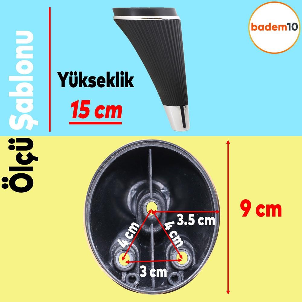 Iron Lüks Mobilya Kanepe Sehpa Tv Ünitesi Koltuk Ayağı 15 Cm Siyah Krom Baza Ayakları
