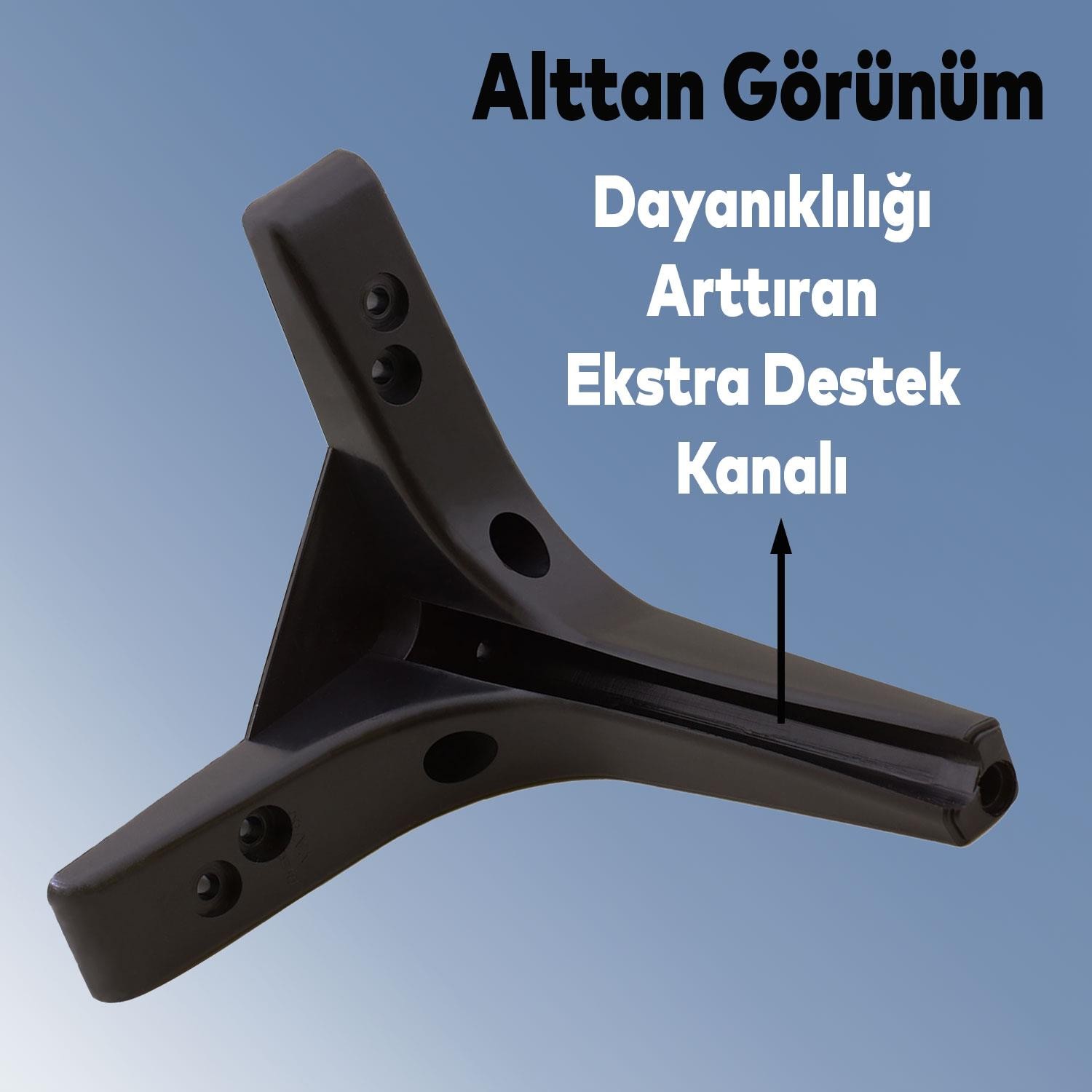 Sedef Lüks Mobilya Kanepe Tv Ünitesi Konsol Koltuk Ayağı 17 Cm Siyah Baza Ayakları