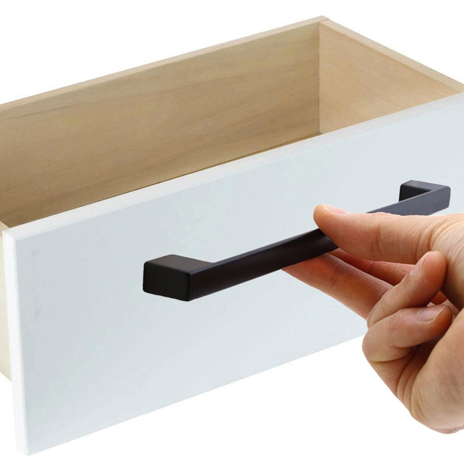 Gölcük (224 MM - 22.4 CM) Mat Siyah Mobilya Mutfak Dolap Çekmece Dolabı Metal Kulpu Kulbu Kulpları