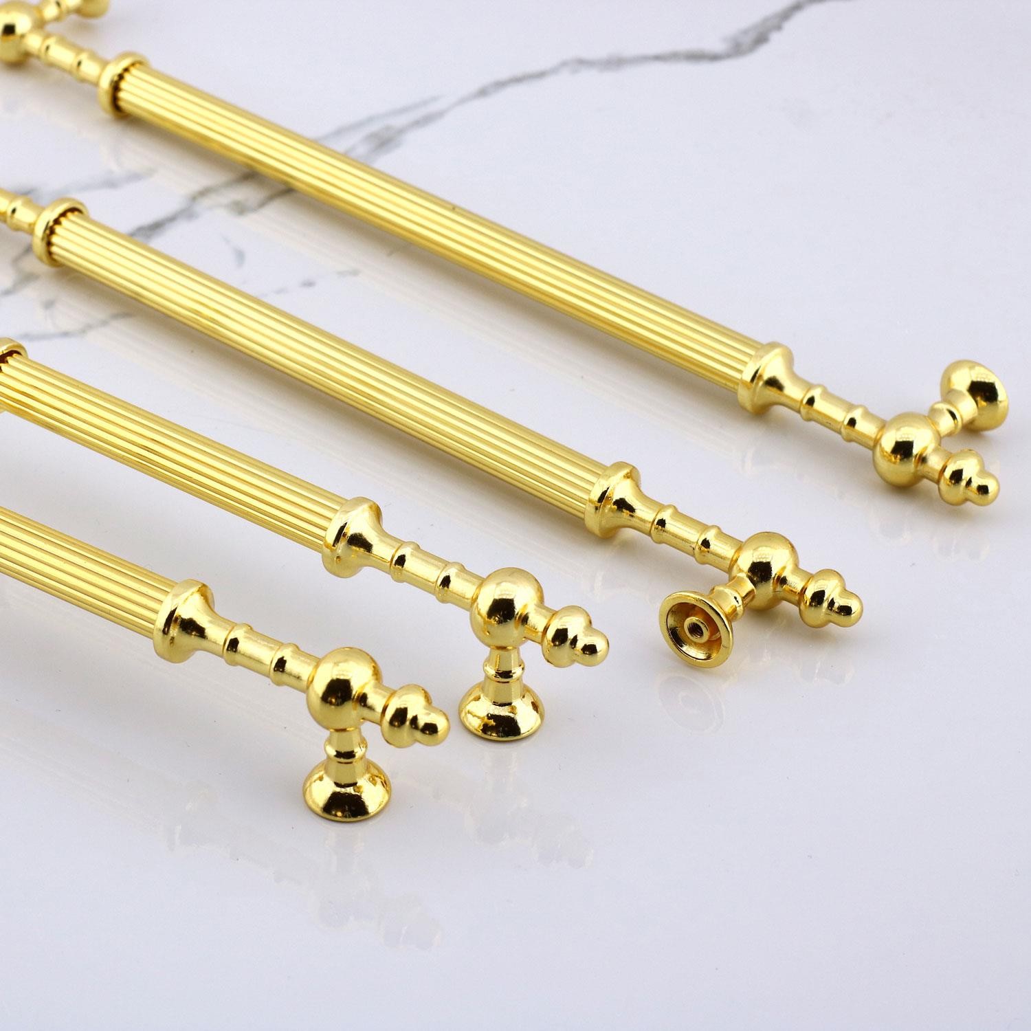 Kader Gold Metal Kulp 128 mm- 12.8 cm Mobilya Çekmece Mutfak Dolabı Dolap Kulpları Kulbu Kulpu Altın