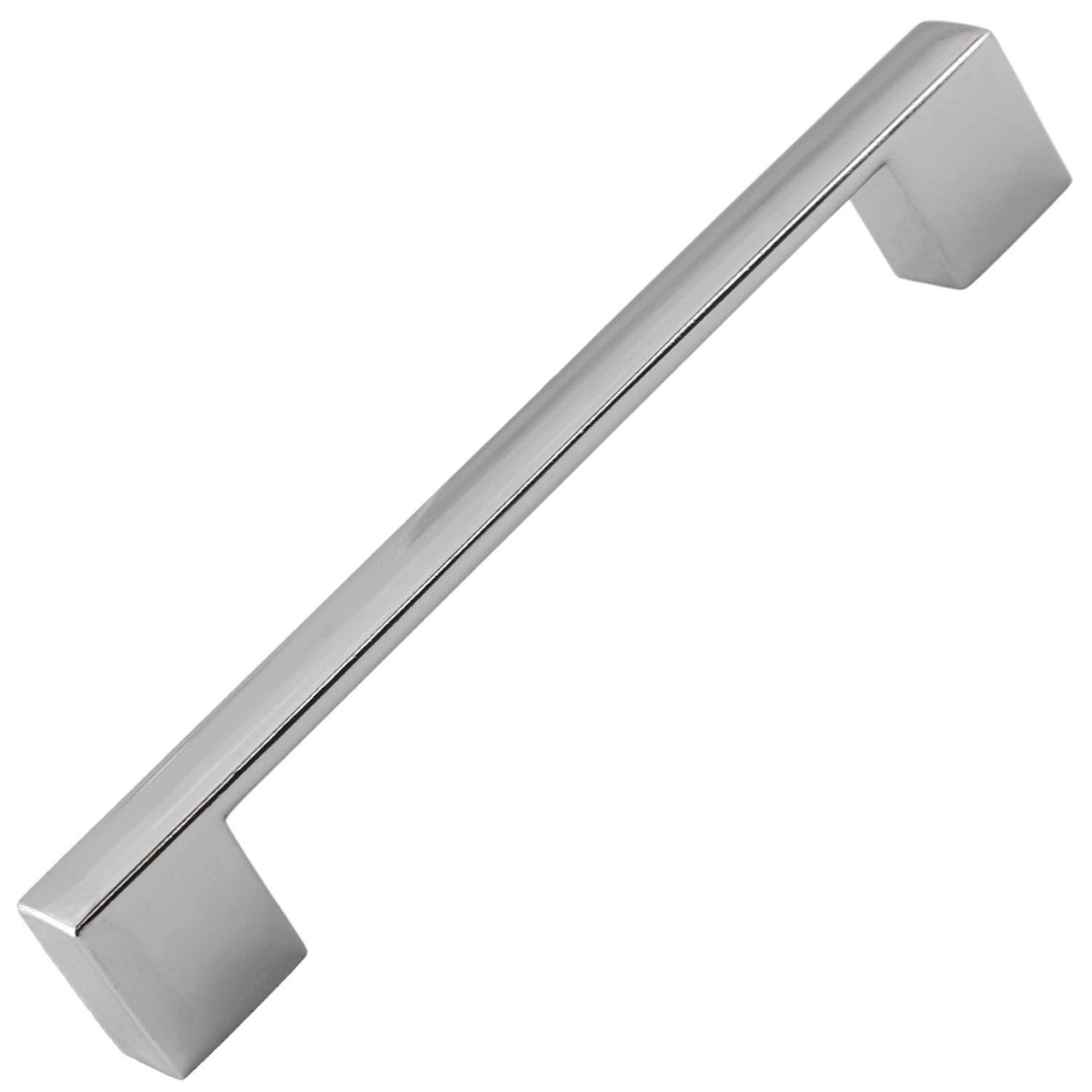 (10 ADET) Gölcük Düz Krom (128 Mm-12.8 cm) Metal Mobilya Mutfak Çekmece Dolap Dolabı Kapak Kulpu Kulbu Kulpları