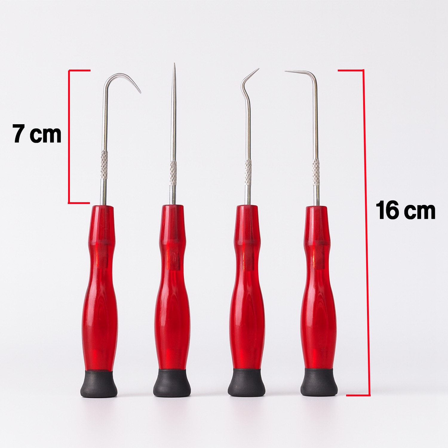 Conta Oring Çıkartma Kiti Oto Tamir Oring Seti 4 Parça Sökme Kancası Paslanmaz Çelik Ergonomik Saplı