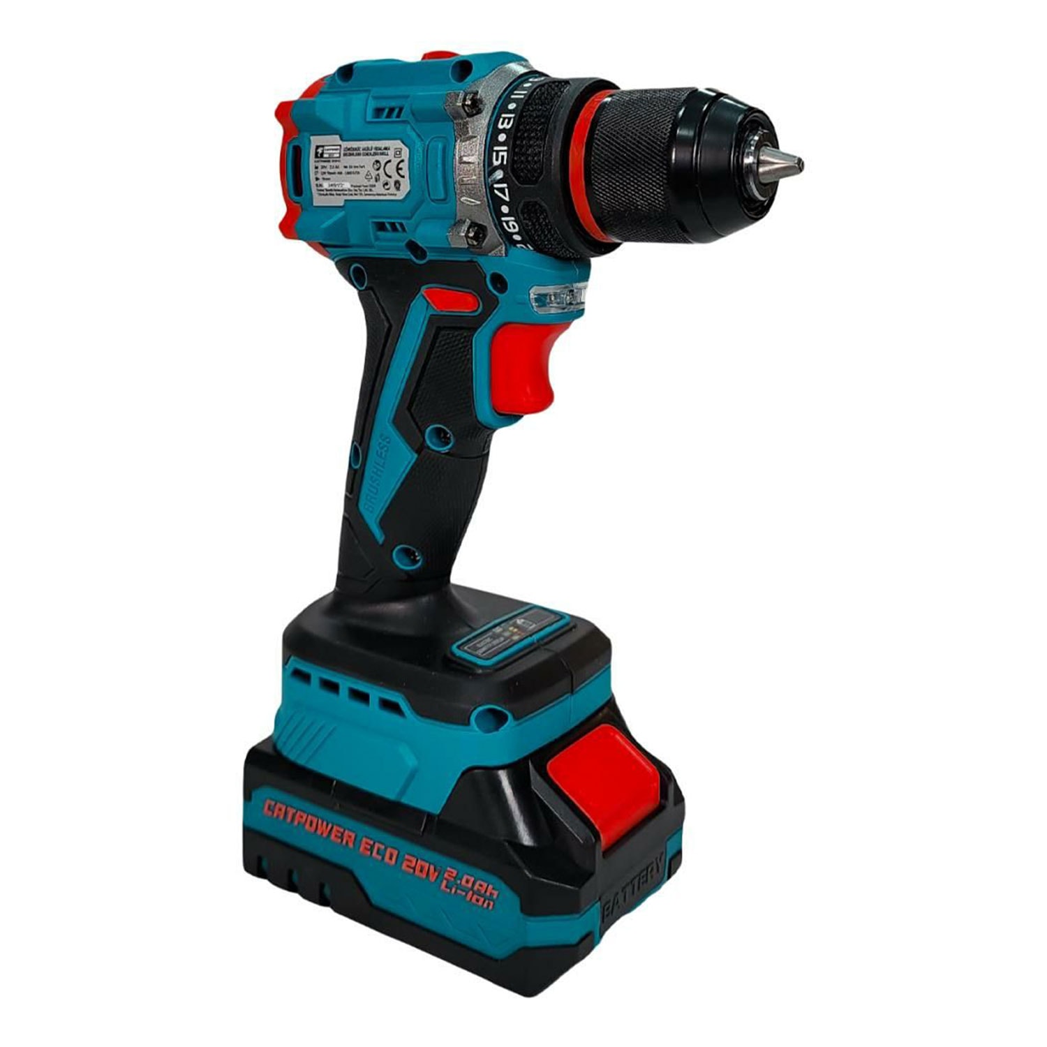 Catpower E1010 Çift Akü Çantalı Kömürsüz Li-ion 20V 2.0Ah Profesyonel Matkap Güçlü Vidalama Seti