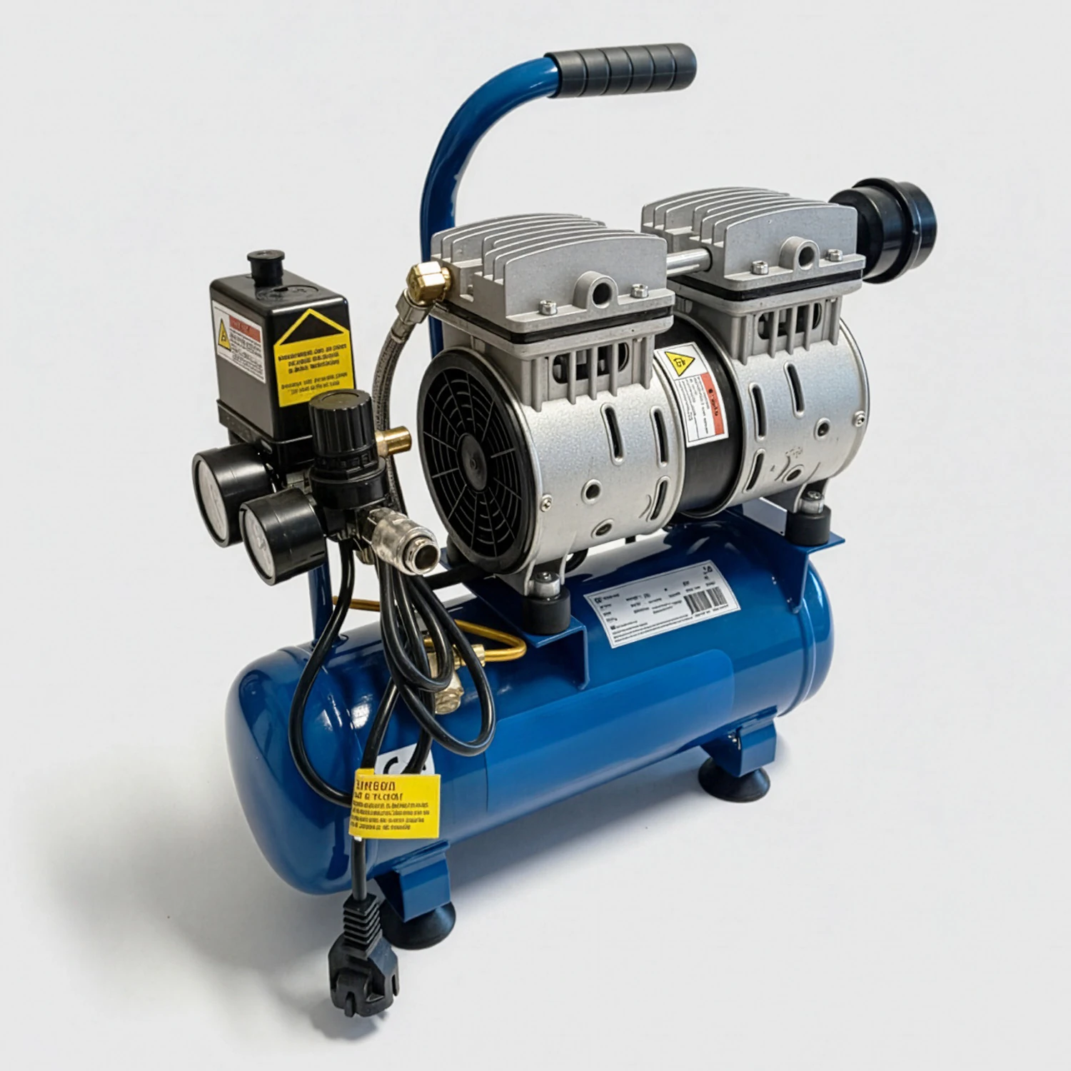 Yağsız FACEWS06 Sessiz Kompakt Kolay Taşınabilir Tekerleksiz Hava Kompresörü 6 Litre 