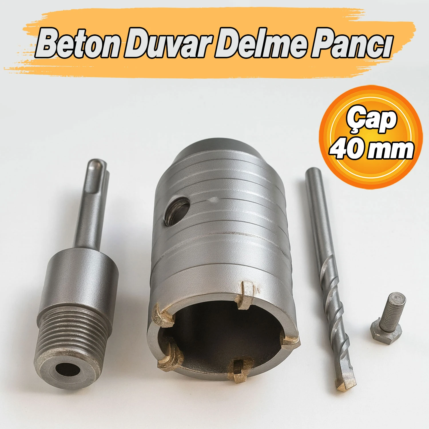 SDS Elmas Beton Delme Pançı 40 MM Yüksek Performanslı Beton ve Duvar Delme Pançı