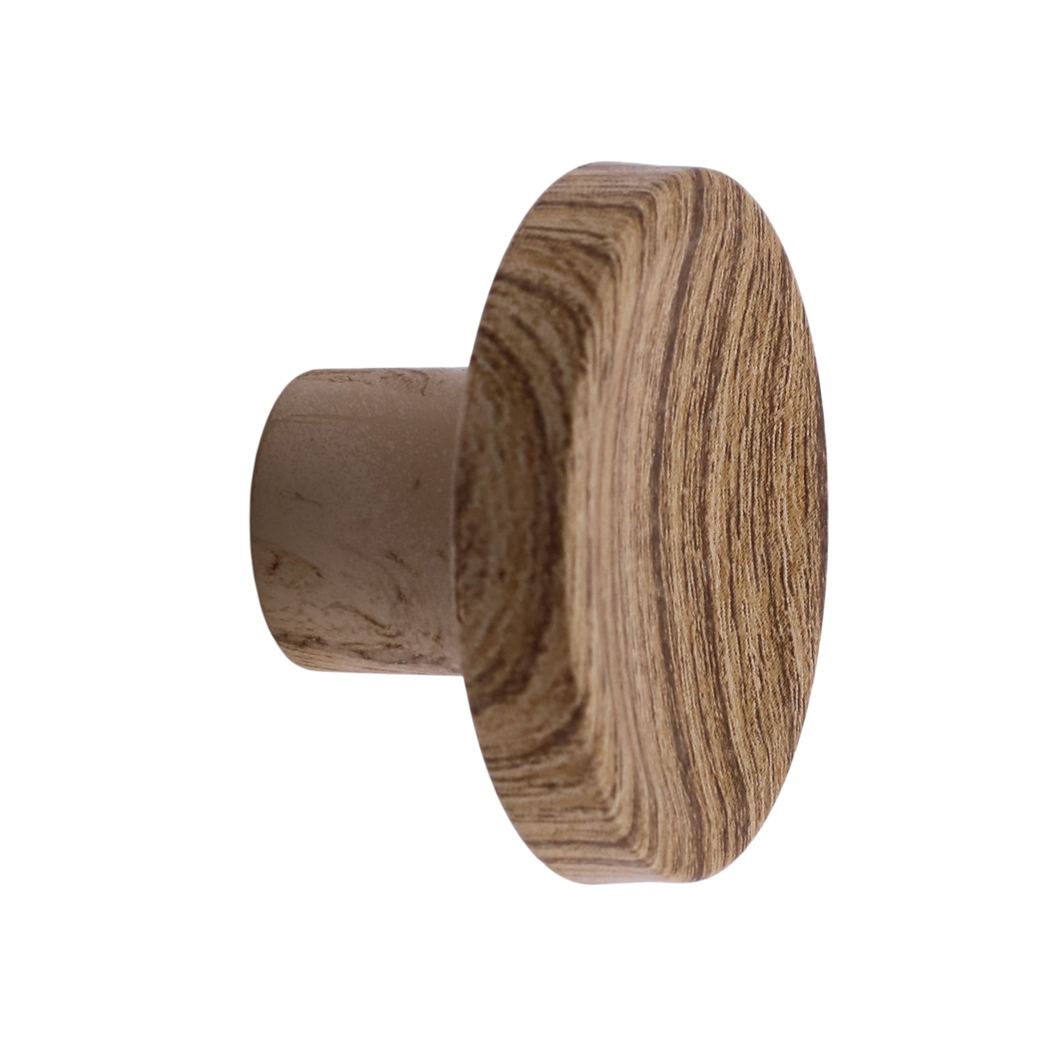 Tek Vidalı (10 Adet) İç Bükey Plastik Düğme Kulp Kayın Bej Renk Mobilya Dolap Çekmece Kulpu Kulbu