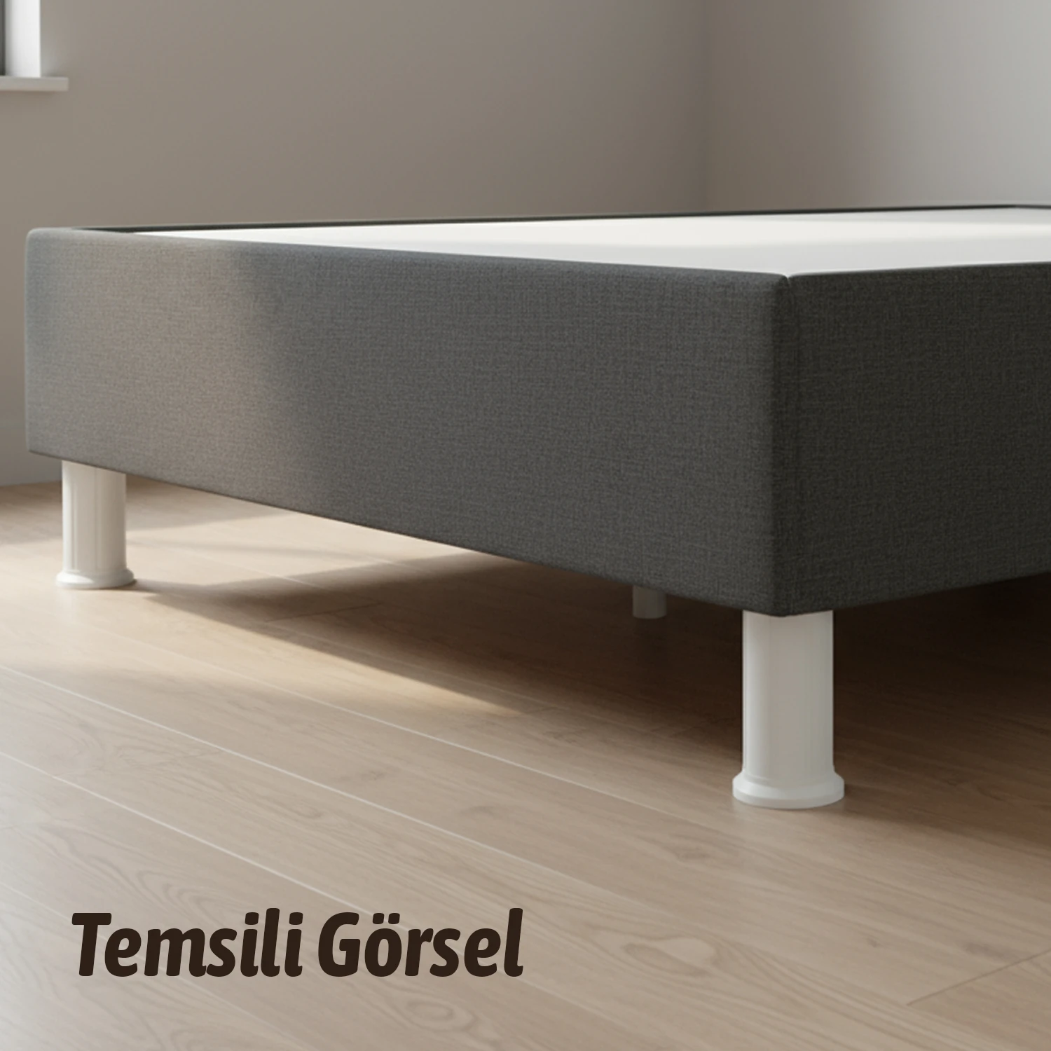 Keson 1 Adet 12 cm Beyaz Plastik Mobilya Baza Tv Ünitesi Yükseltme Ayağı Destek Ayağı 