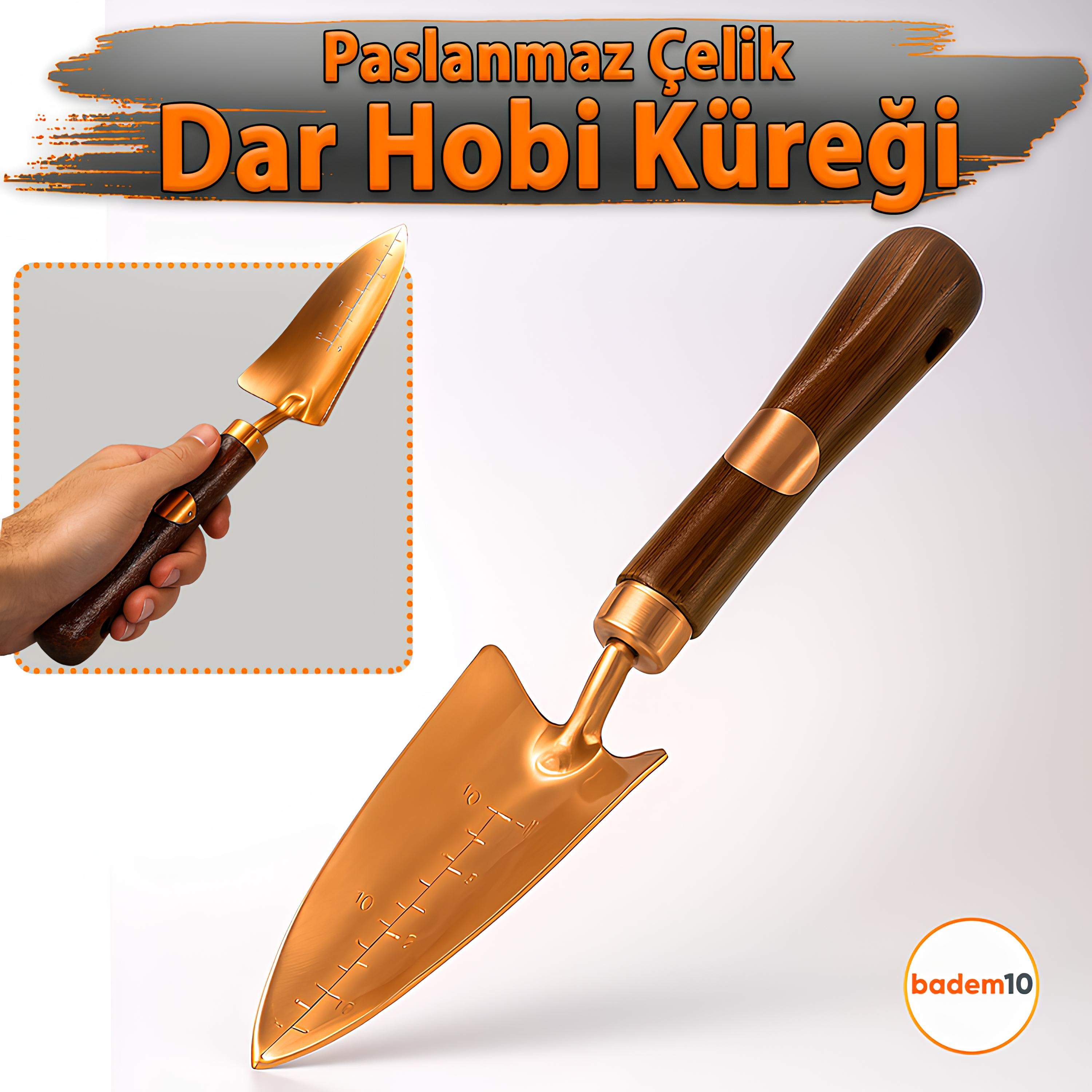 Paslanmaz Çelik Ergonomik Ahşap Saplı Dar Bahçe Küreği Çapa Tarla Çim Peyzaj Bitki Fide Çiçek Aleti