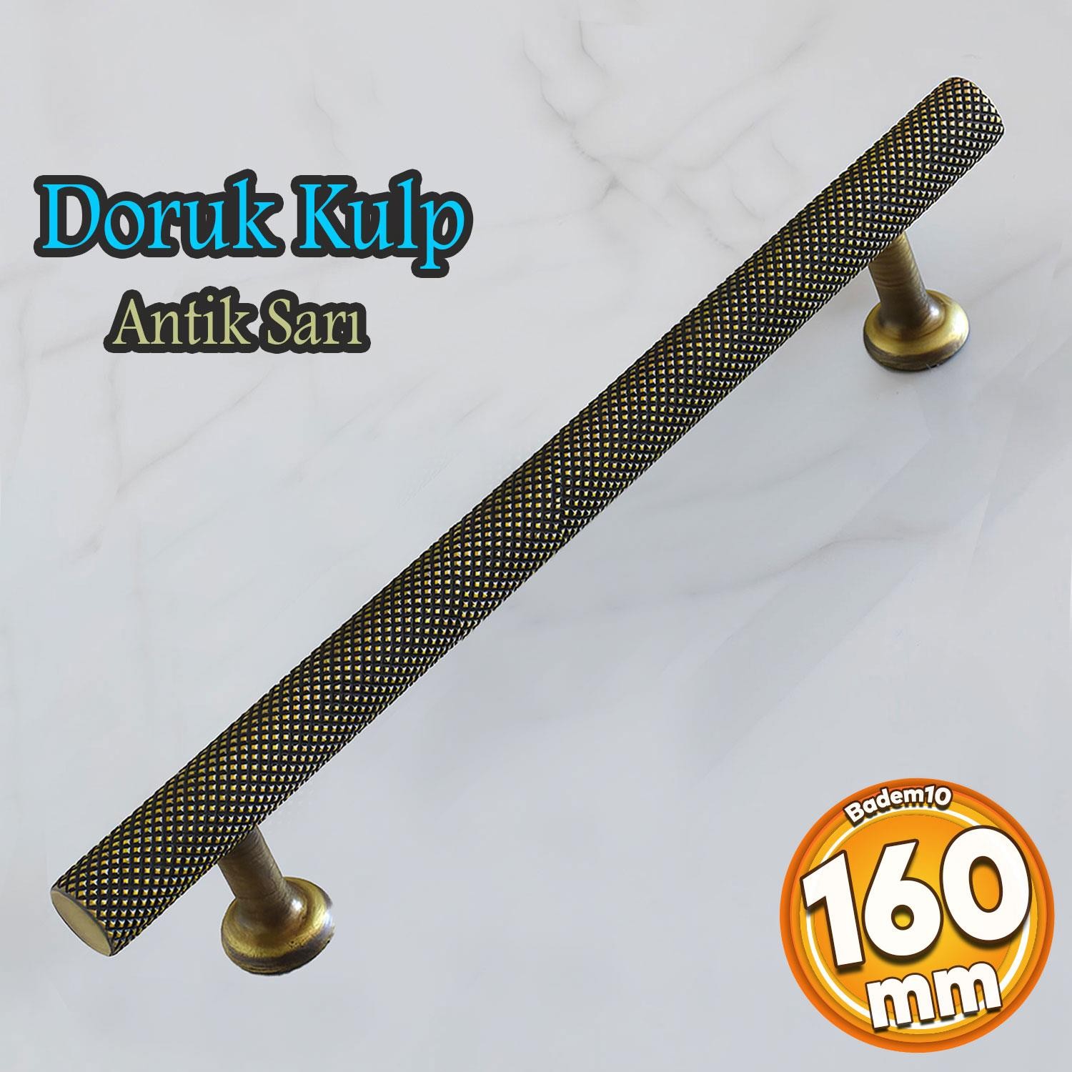 Doruk 160 mm Eskitme Antik Sarı Metal Mobilya Mutfak Çekmece Dolap Dolabı Kulpu Kulbu Kulpları