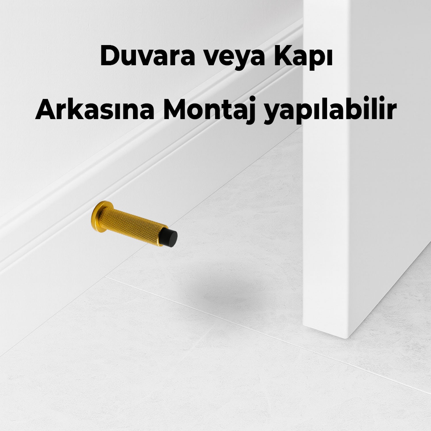Kapı Stoperi Tamponu Gold Altın Vidalı Metal Tutacağı Tutucu Kapı Arkası Duvar Kolu Stopu Takozu