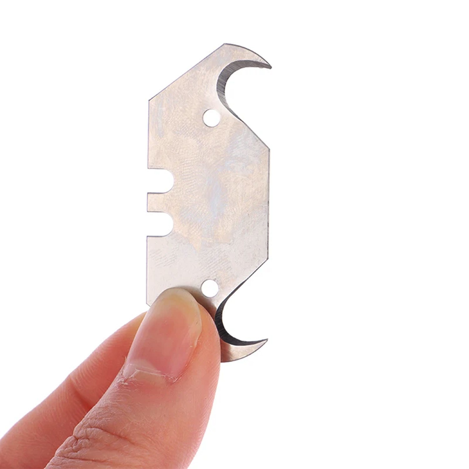 İthal Kancalı Rötuş Bıçak Yedeği Kesme Boynuz Bıçak Maket Bıçağı 10'lu Paket 18.8x51.5x0,61mm
