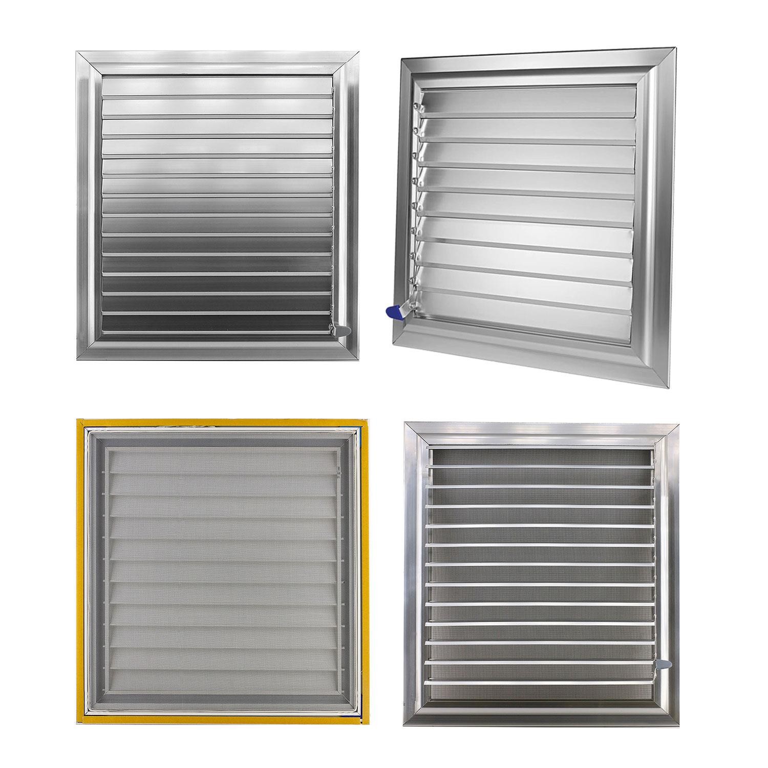 Menfez Banyo Wc Tuvalet Havalandırma Alüminyum Panjur Gri 40x50 CM
