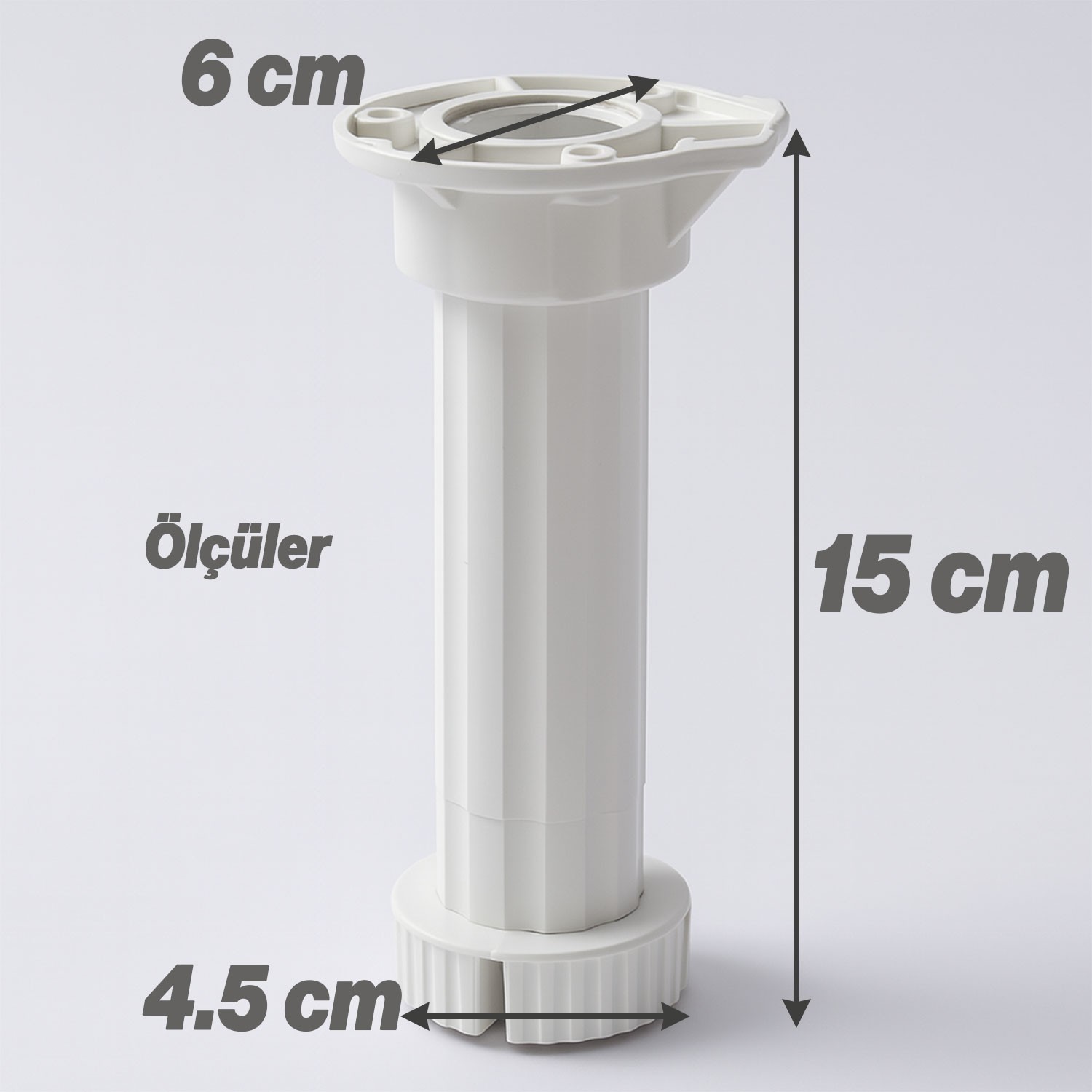 Ayarlanabilir 10 Adet 15 Cm Plastik Ayak Mobilya Tezgah Dolap Yükseltici Yükseltme Ayakları Ayağı