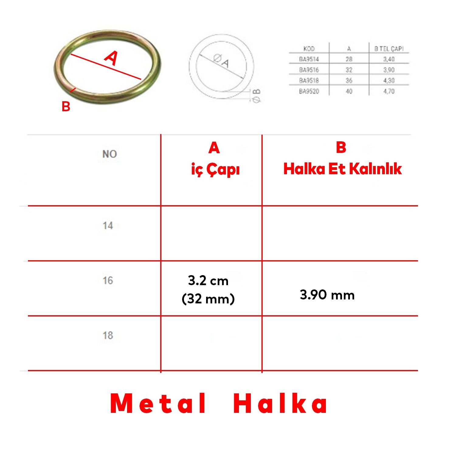 Metal Halka Sarı Renk No:16 Duvar Makrome Anahtarlık Süs Eşya Hobi Malzeme Karabina Aksesuar