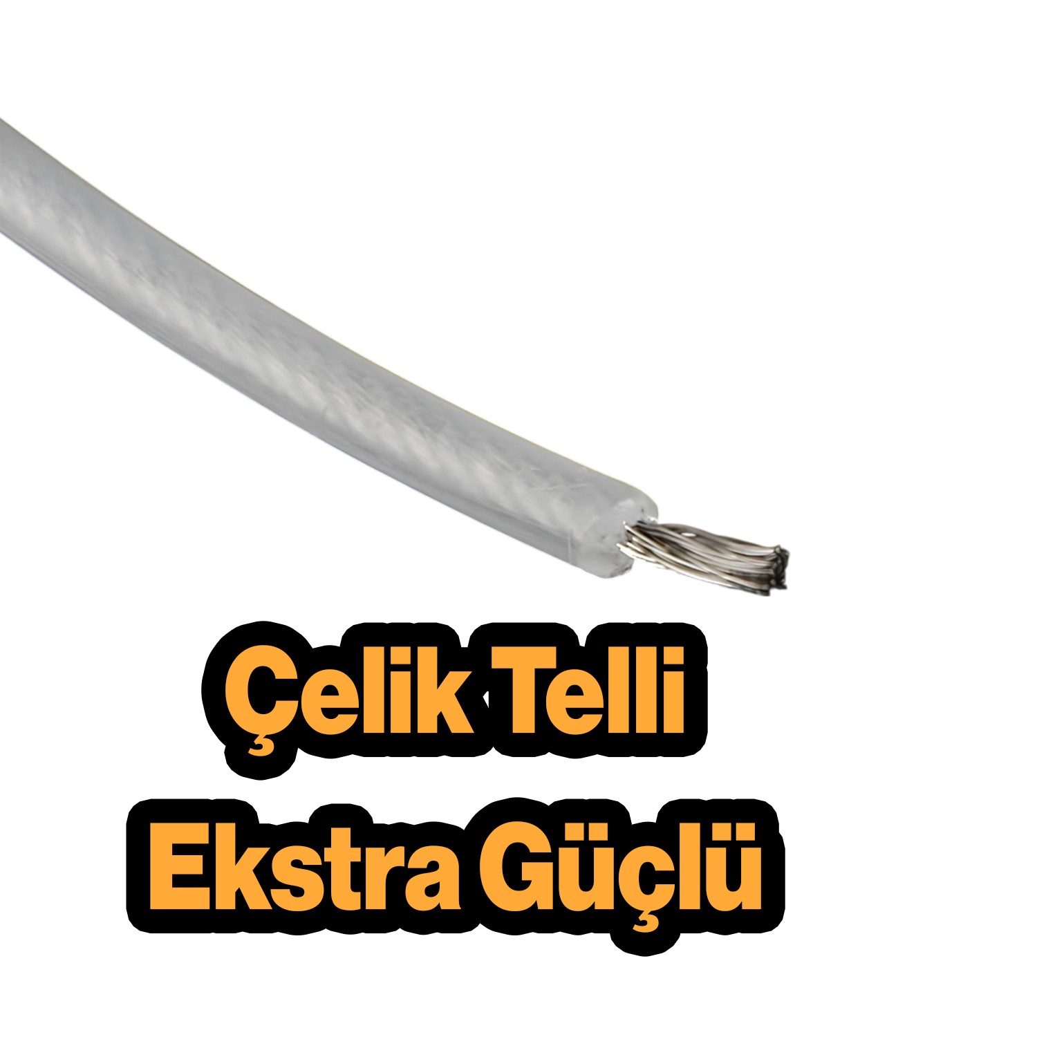 Çelik Telli Motorlu Tırpan Yuvarlak Misina 3.3 mm 26 Metre Çim Ot Biçme Teli Güçlü Profesyonel 