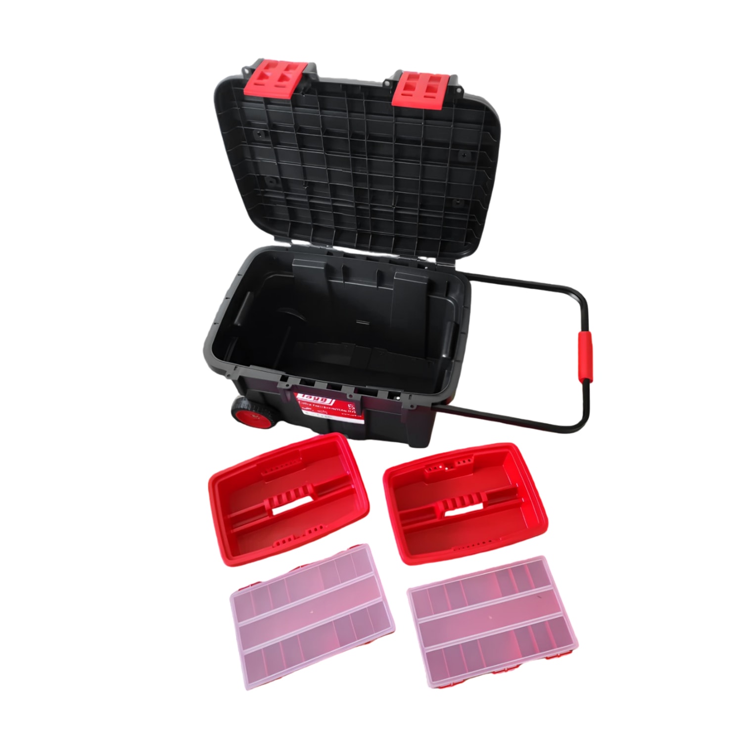 Tekerlekli Taşınabilir 78 Litre Organizer Bölmeli Taşınabilir Kulplu Takım Çantası Alet Çanta