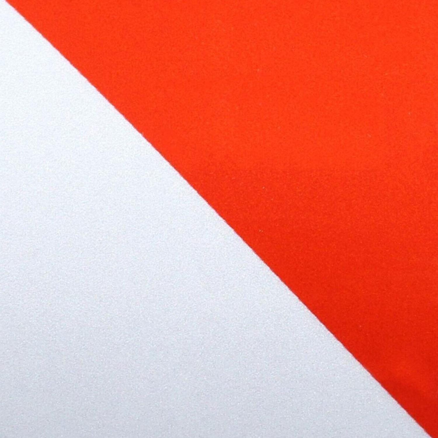 Reflektörlü Reflektif Fosforlu Şerit Bant 10 cm 1 Metre İkaz Bandı Kırmızı Beyaz