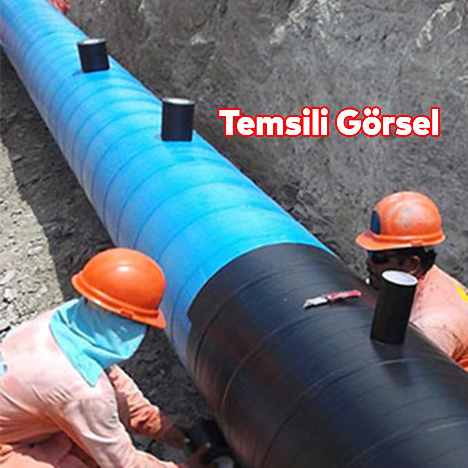 Antikorozyon Bandı Metal Boru Pas Önleme İzolasyon Sarma Bant 100 mm x 30 Metre 1 Adet