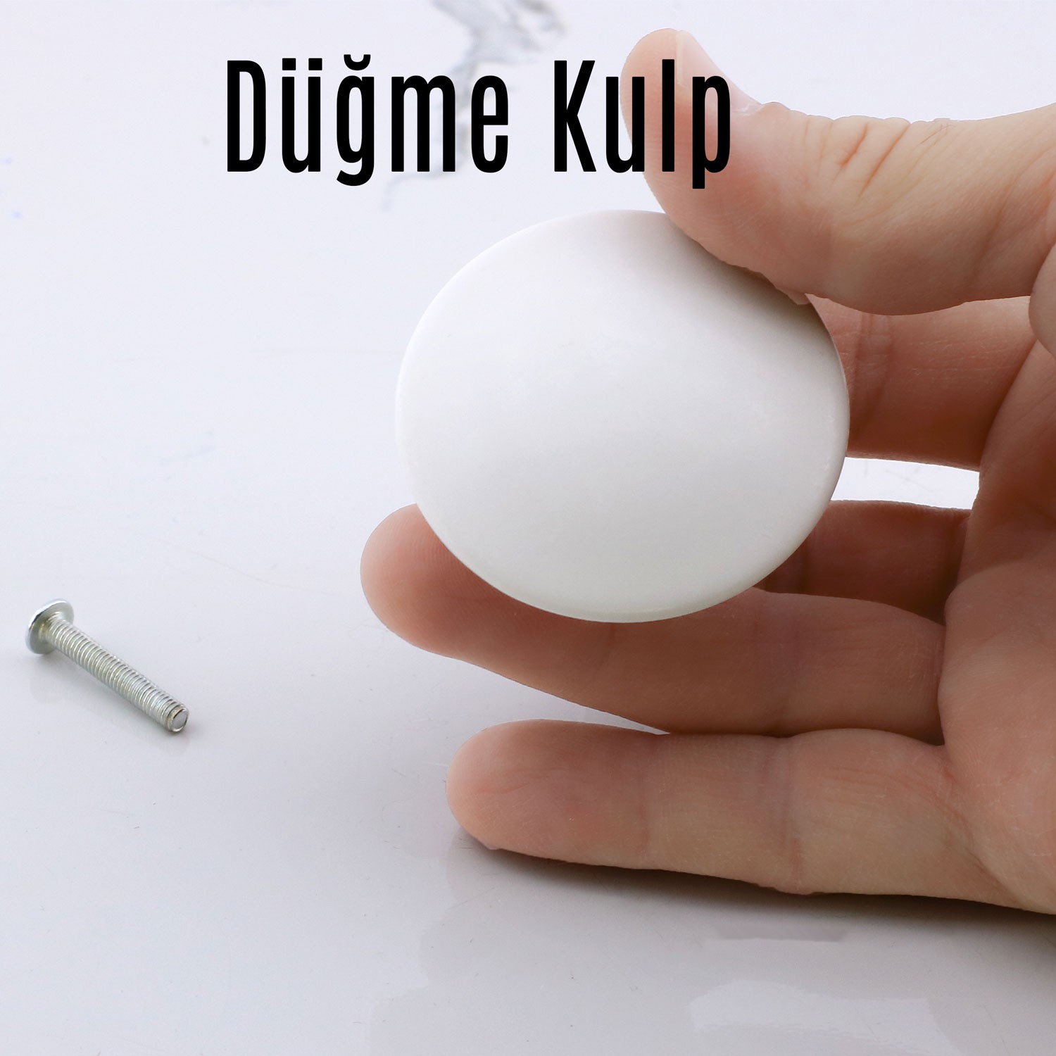 Bohem Beyaz Geniş Mantar Kulp Düğme 10 ADET Mobilya Dolabı Çekmece Mutfak Dolap Kulpu Kulbu Plastik