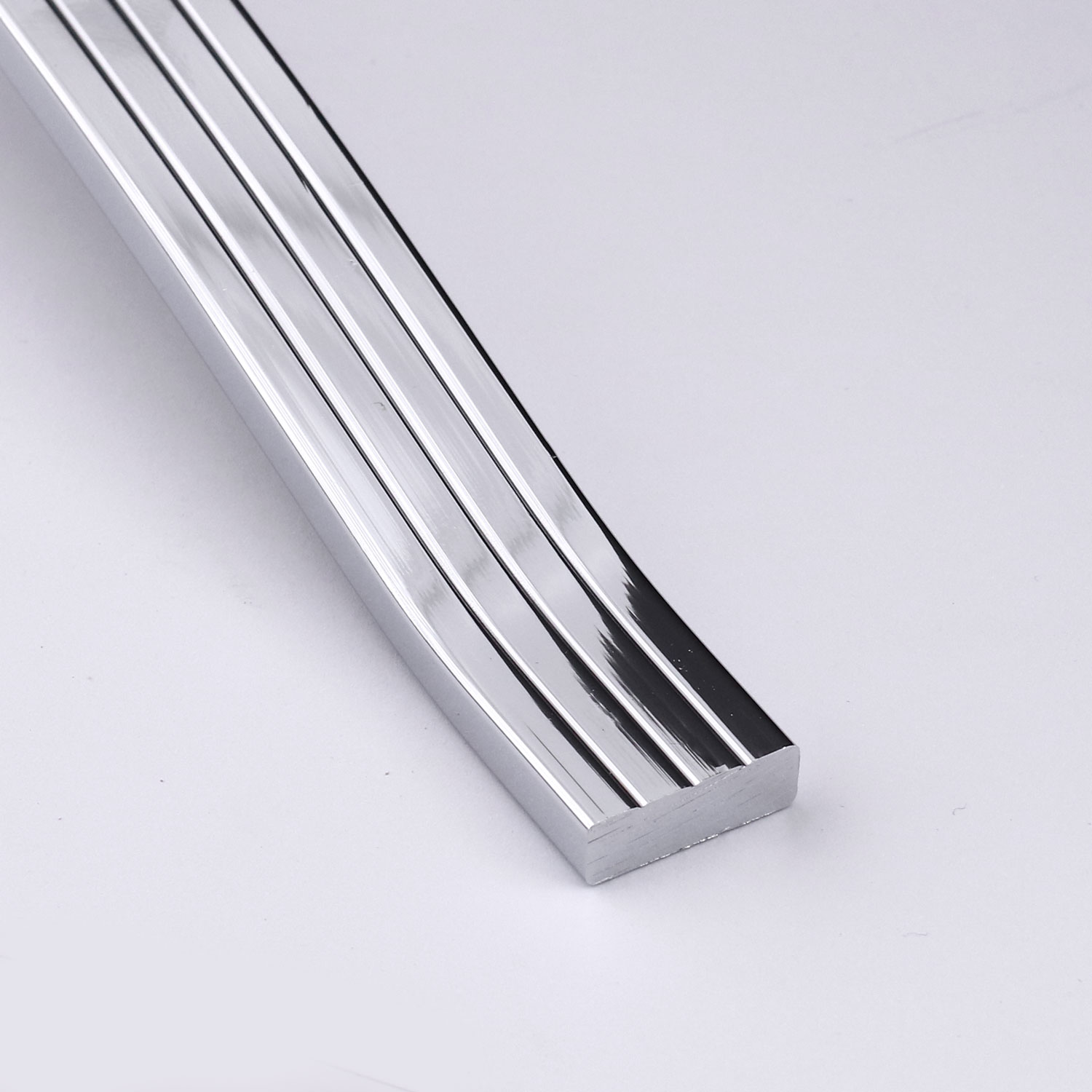 Akasya 320 mm Krom Gümüş Çizgili Metal Mobilya Kulpu Paslanmaz Sağlam Kulplar Kulbu Dayanıklı Modern