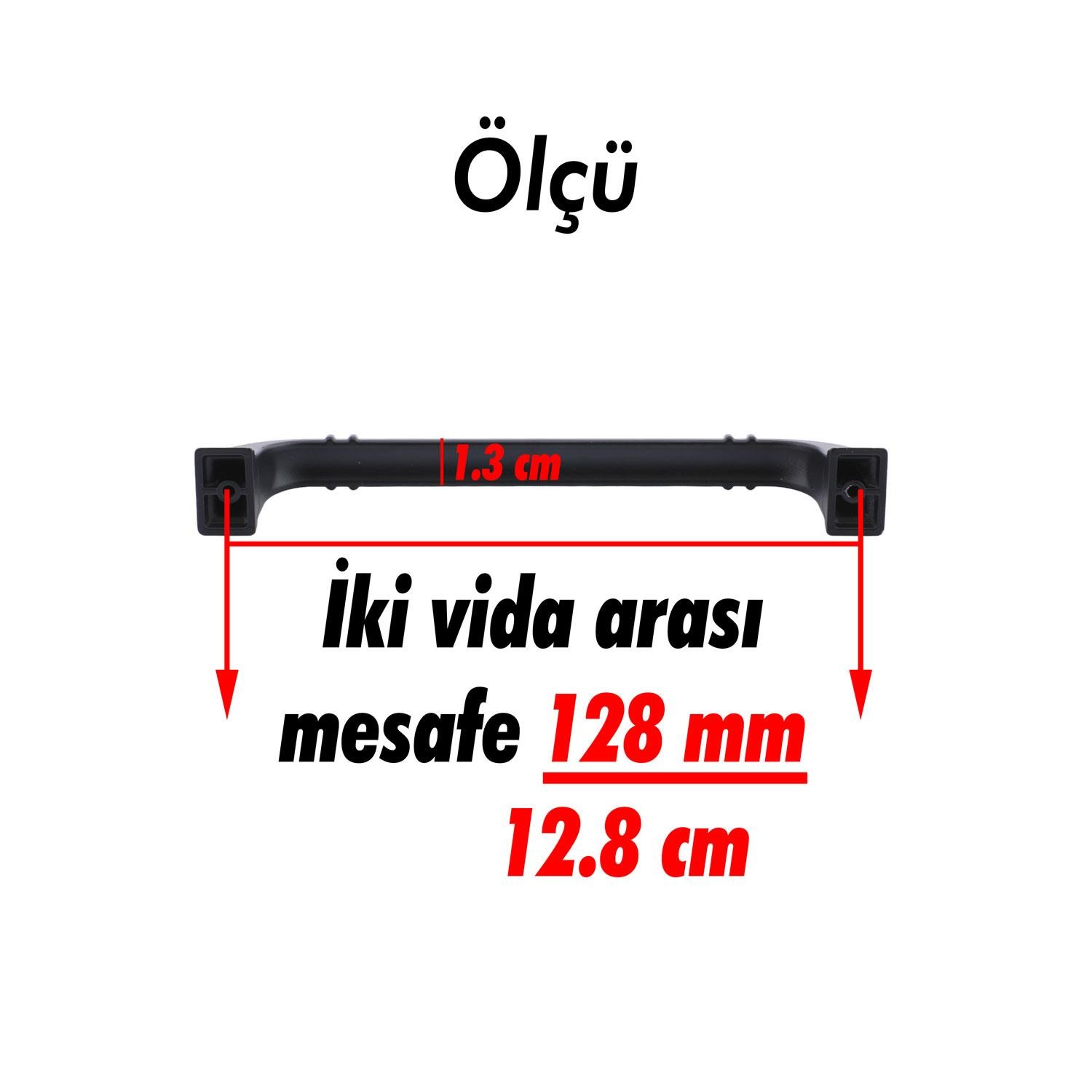 Roma Kulp Mobilya Mutfak Dolabı Çekmece Dolap Kulpları Kapak Kulpu Kulbu Siyah 128 mm Metal