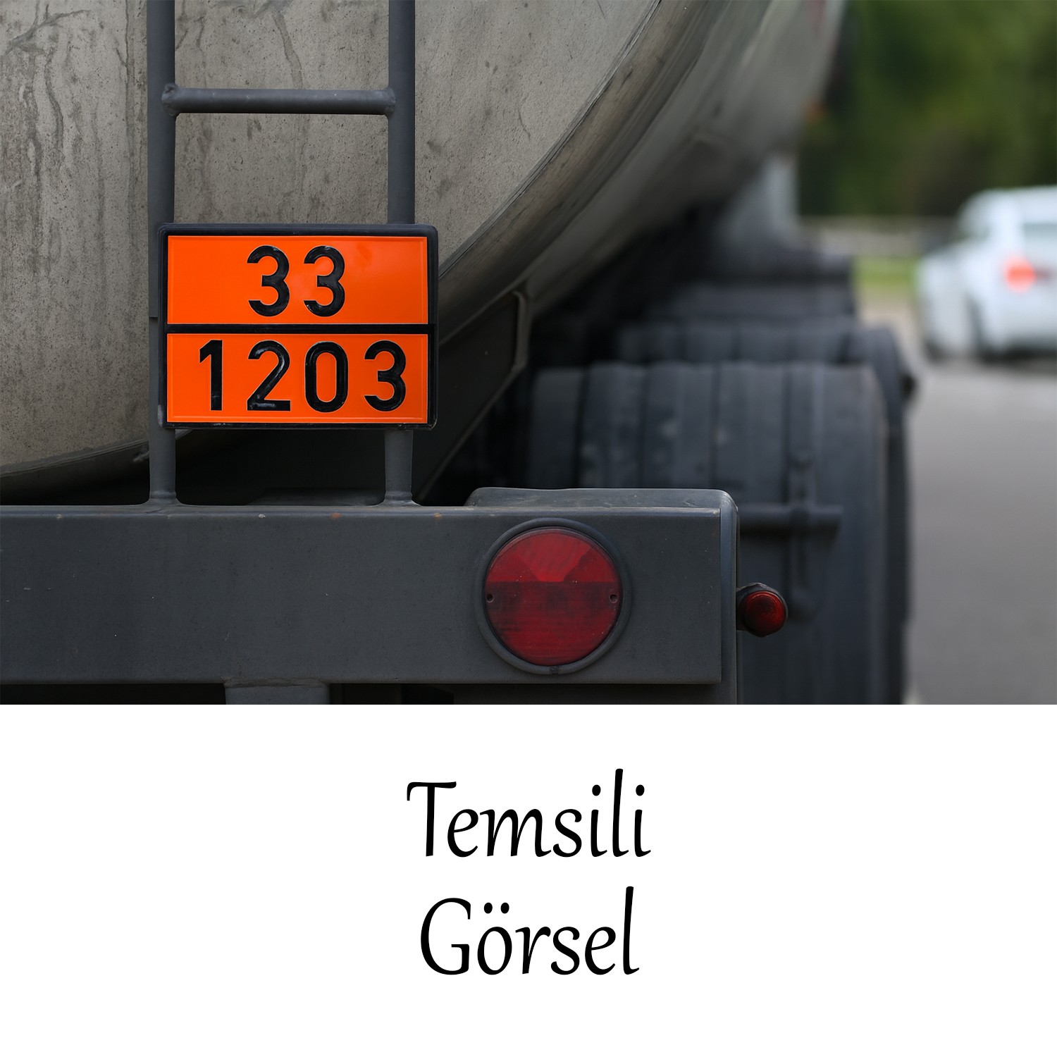 Metal 40x30 cm Levha ( 1 Adet ) 33-1203 Akaryakıt Tehlikeli Madde Taşımacılığı Benzin Motorin Petrol