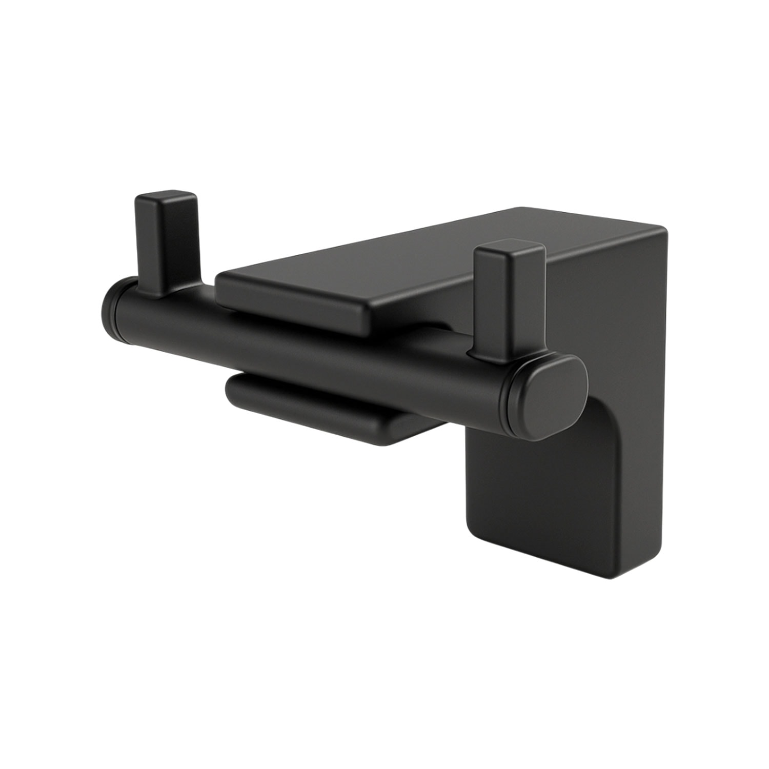 Siyah İkili Askılık Vidalı Paslanmaz Metal Duvar Askısı Banyo Mutfak Tuvalet İçin Modern Şık Tasarım