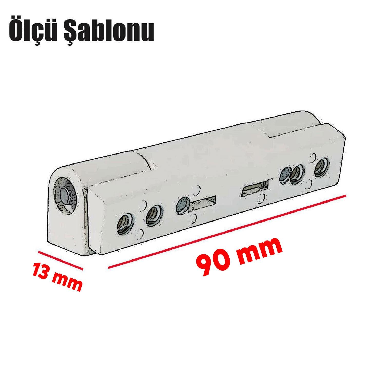 Pvc Pimapen Kapı Menteşesi Metal 90 mm Beyaz