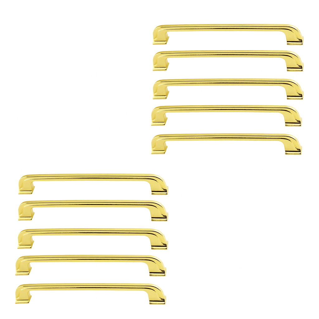 Mobilya Kulbu (10 Adet) Mutfak Dolabı Çekmece Dolap Kapak Kulpu Düz 160 Mm Gold Altın Metal Kulpları