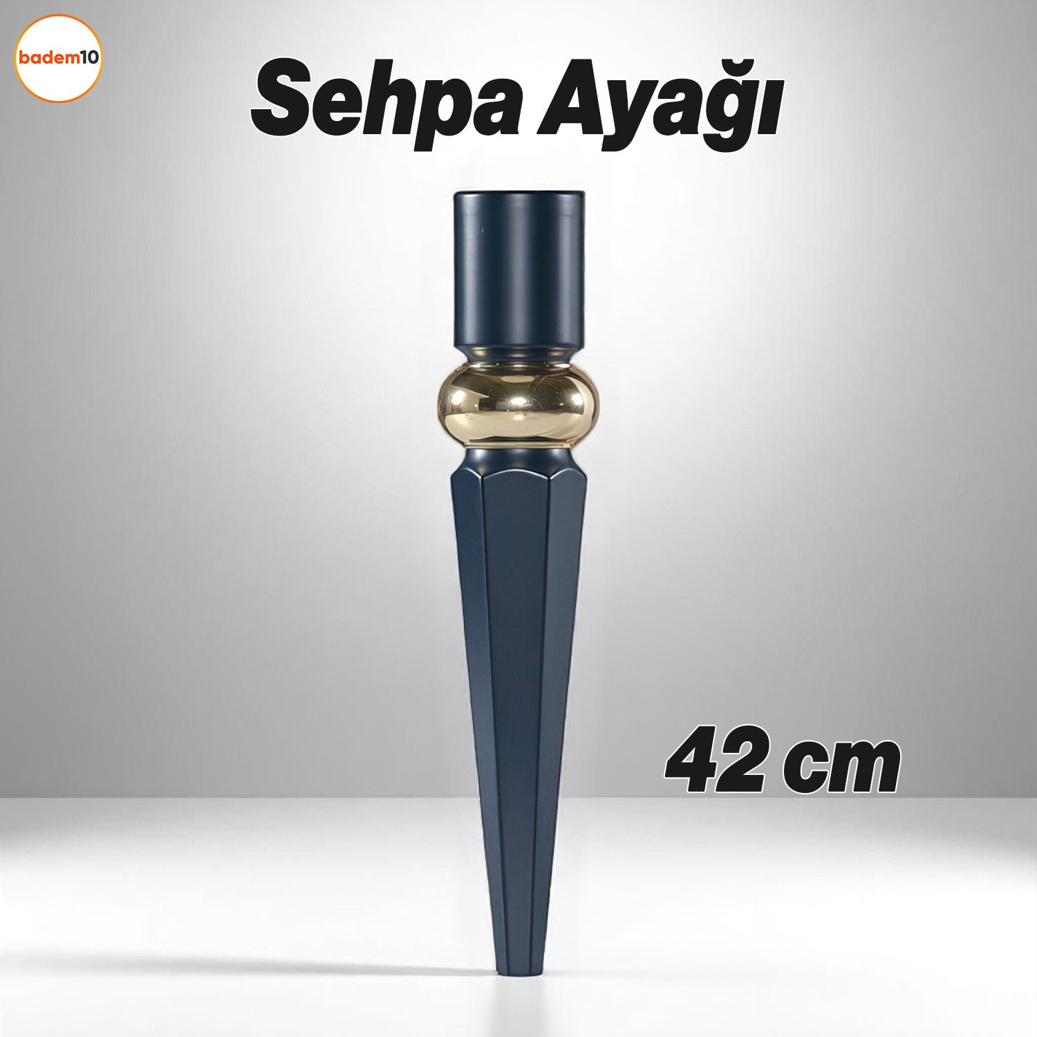 Elips Sehpa Ayağı 42 cm Plastik Antrasit Masa Ayak Mutfak Sehpası Yemek Masası Mobilya Ayakları
