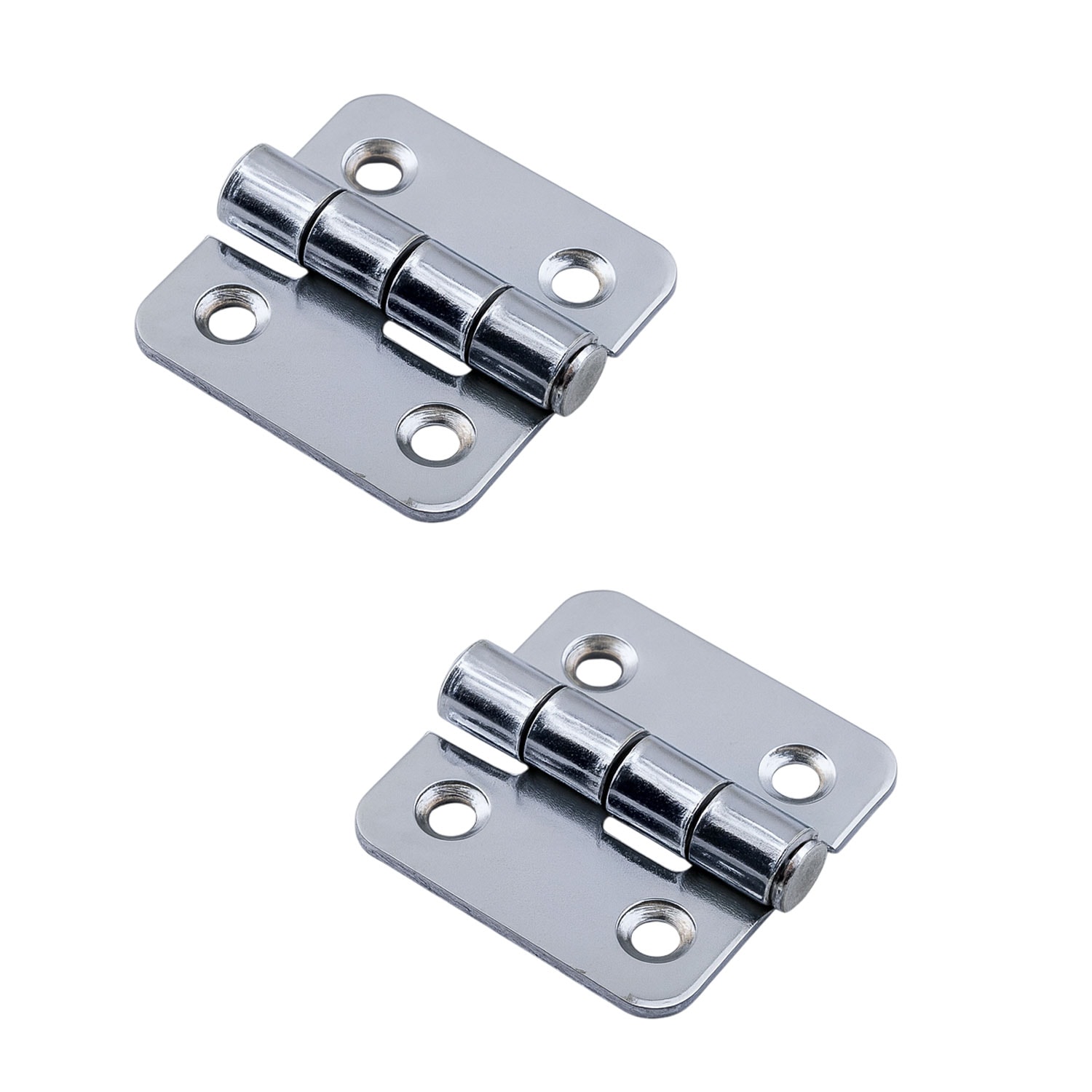 Metal 2 ADET Gümüş Yaprak Menteşe 50x50 mm Dayanıklı Kapi Pencere Dolap Mobilya Menteşe Modeli