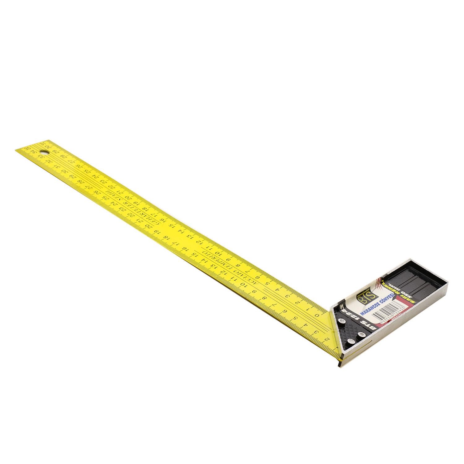 BTS Marangoz Gönye 45 cm Alüminyum Açı Ölçer Cetvel (12247)