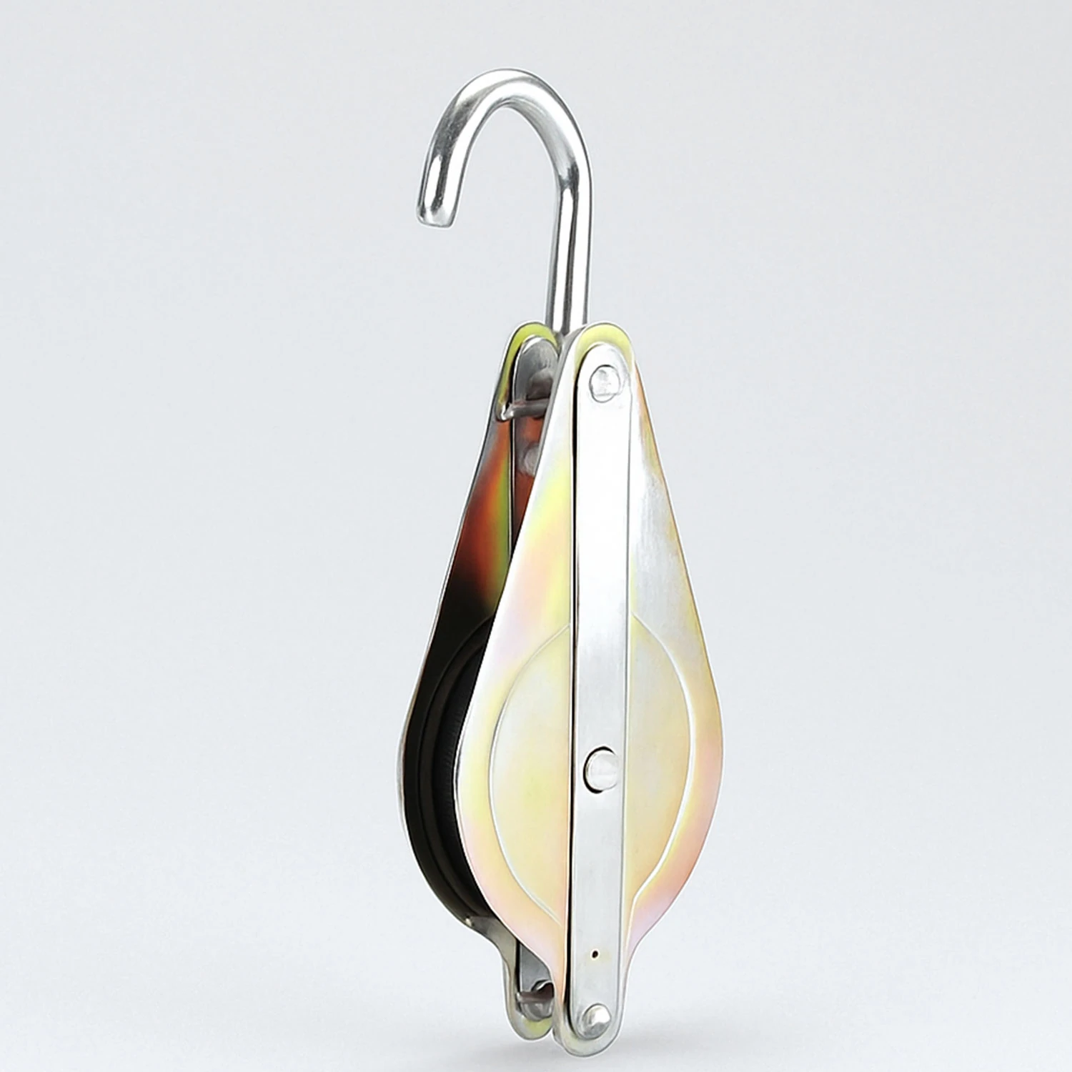 Metal İnşaat Makarası 125 mm Dayanıklı Taşıma Yük Kaldırma Kasnak Sistemi Şantiye Vinç Aksesuarı