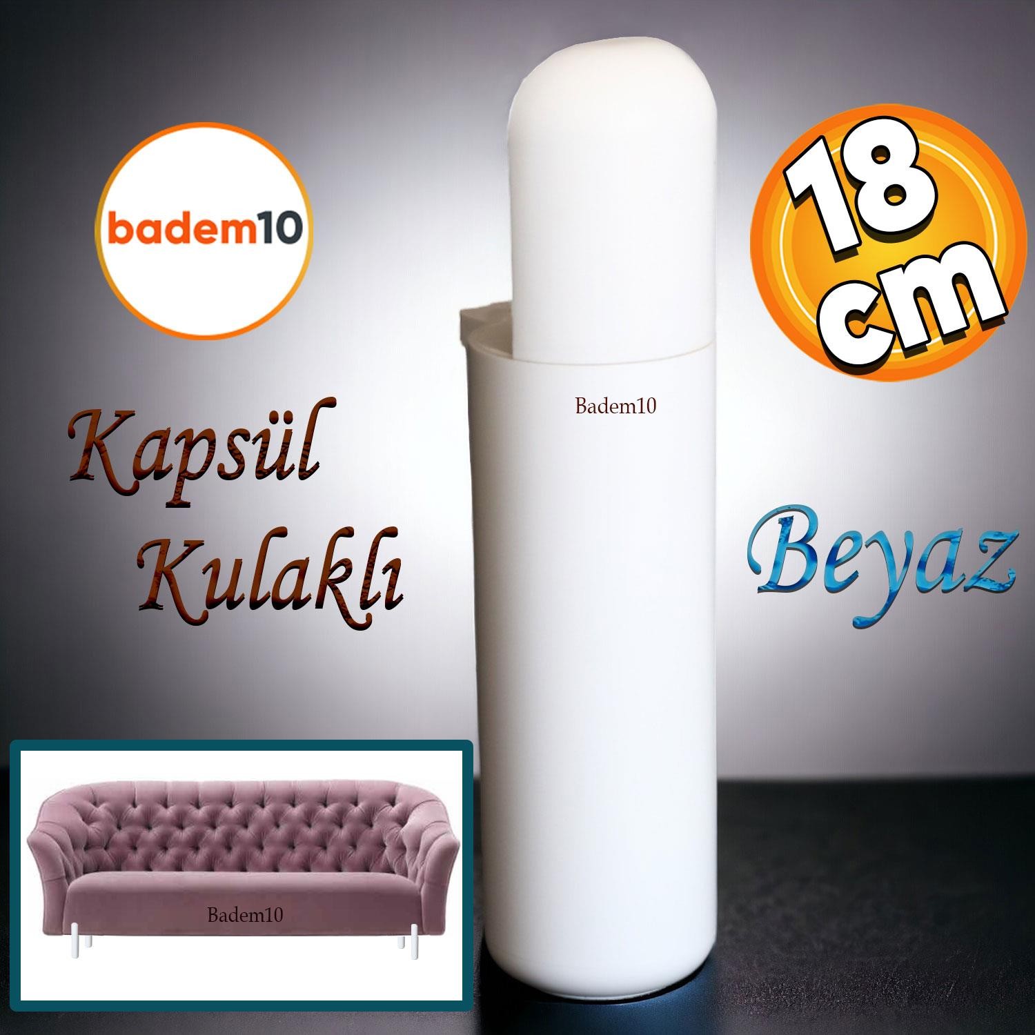 Kapsül Bohem Mobilya Yükseltici Kanepe Tv Ünitesi Koltuk Ayağı Konsol Ayakları Mat Beyaz 18 Cm