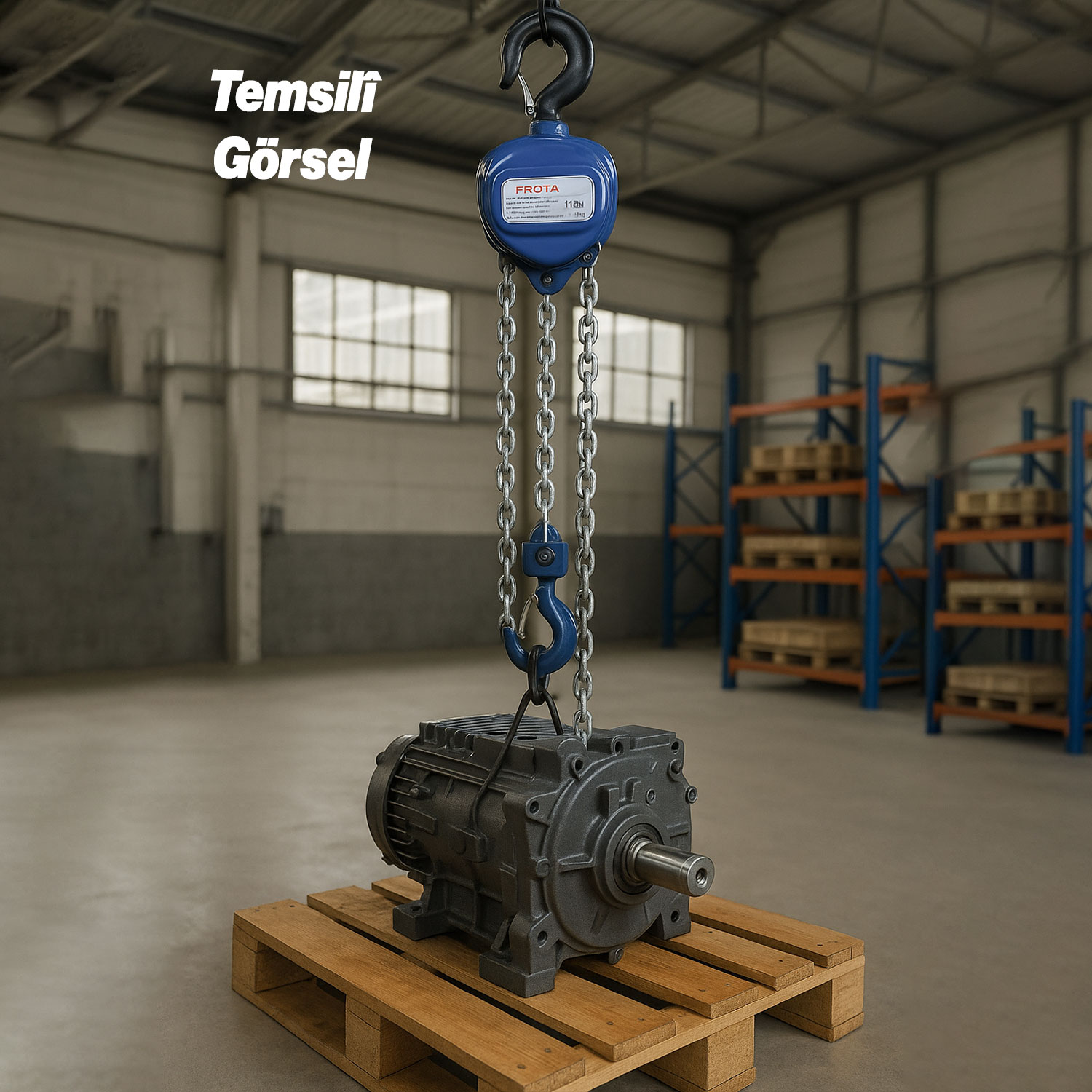 Zincirli Caraskal 3 Ton 3 Metre Profesyonel El Vinc Dayanıklı Yük Kaldırma Makinesi Aparatı Ceraskal