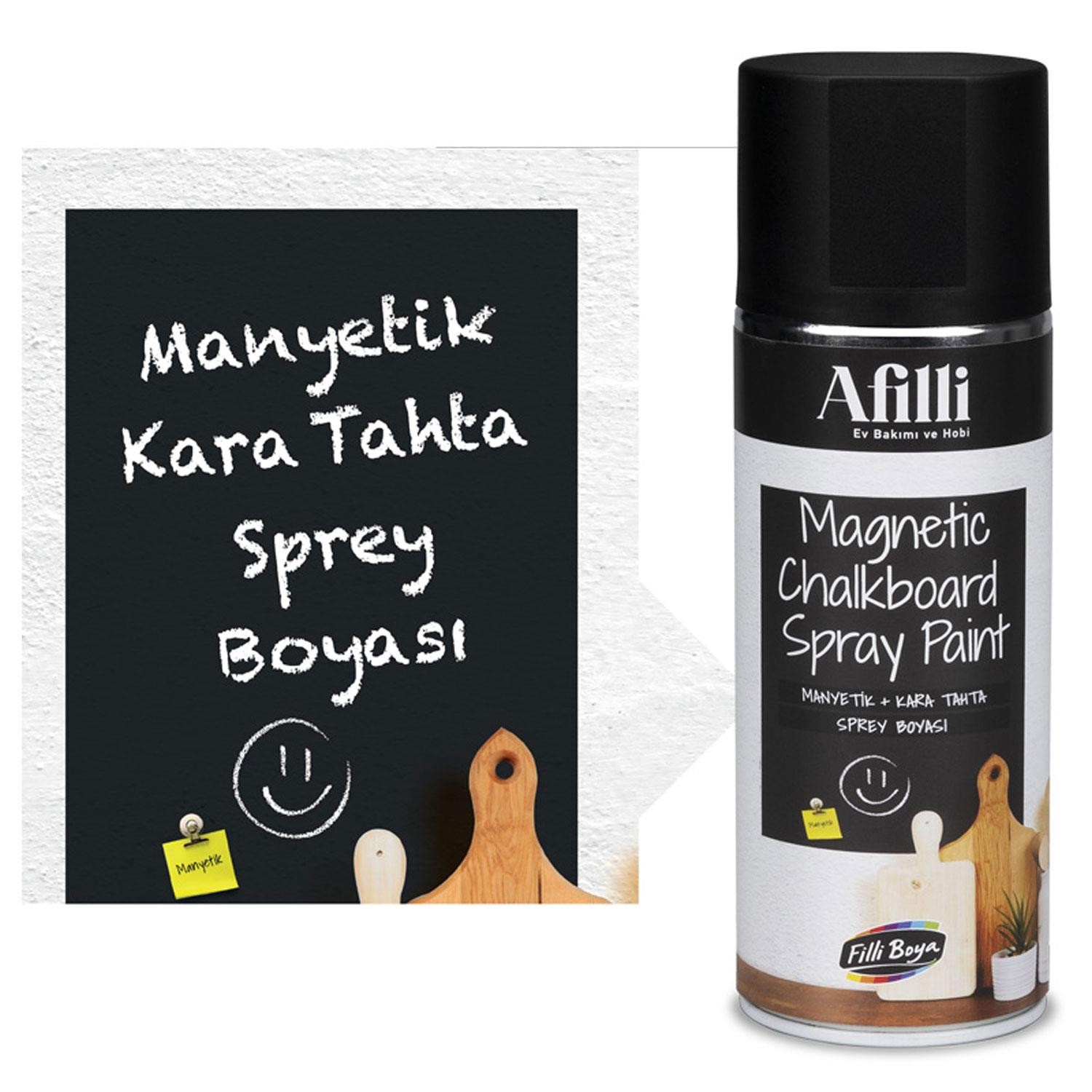 Afilli Sprey Kara Tahta Boyası 400 ml Manyetik Sprey Boya