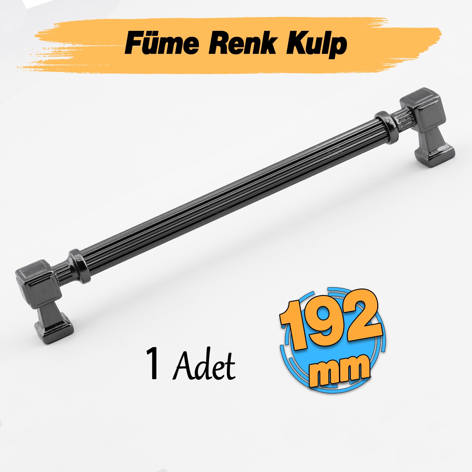 Talas Füme Çizgili Metal Lüks Kulp 192 mm 19.2 cm Mobilya Mutfak Çekmece Dolabı Dolap Kulpları Kulb