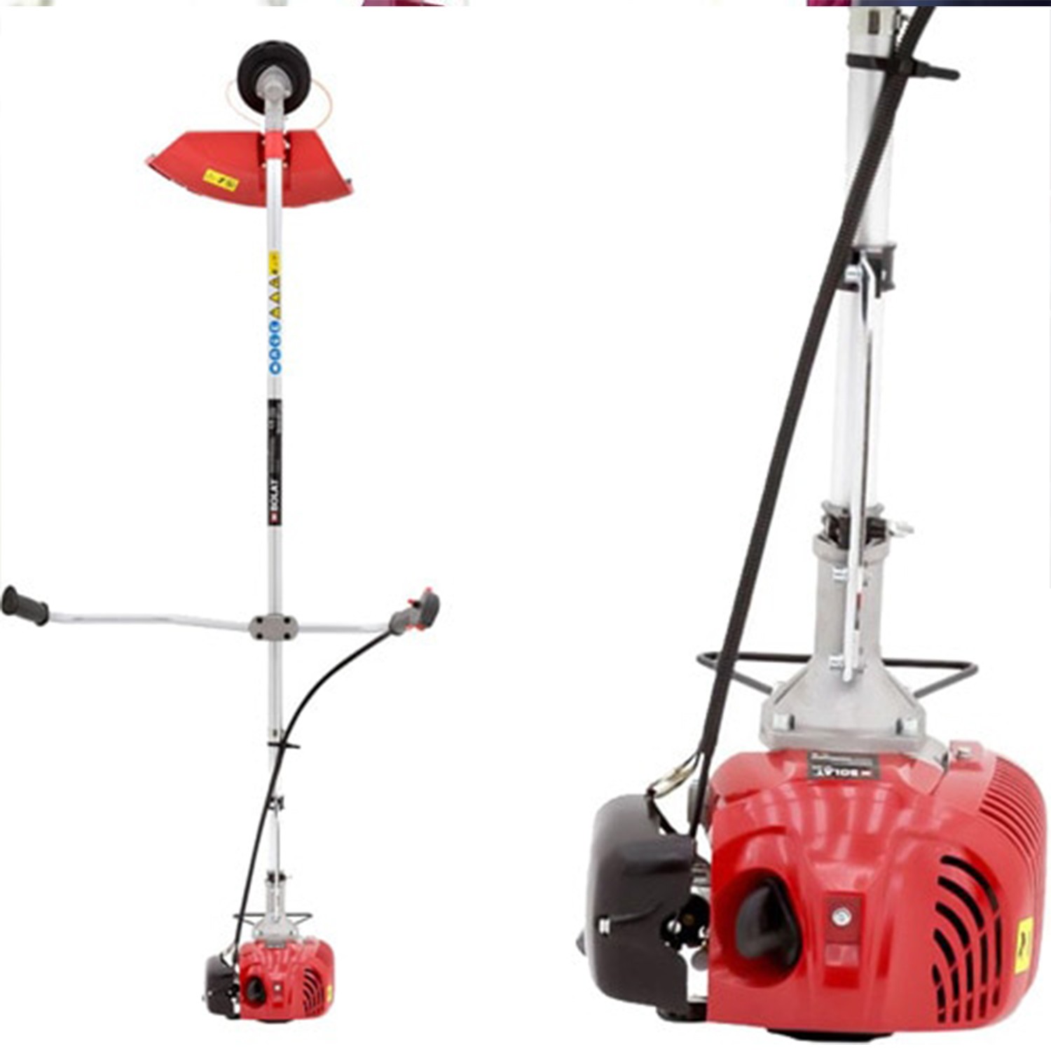 Bolat Benzinli BY520 Yan Tırpan Çim Biçme Testeresi 2.7 hp 51.7 cc Bisiklet Kollu Omuz Askılı Misina