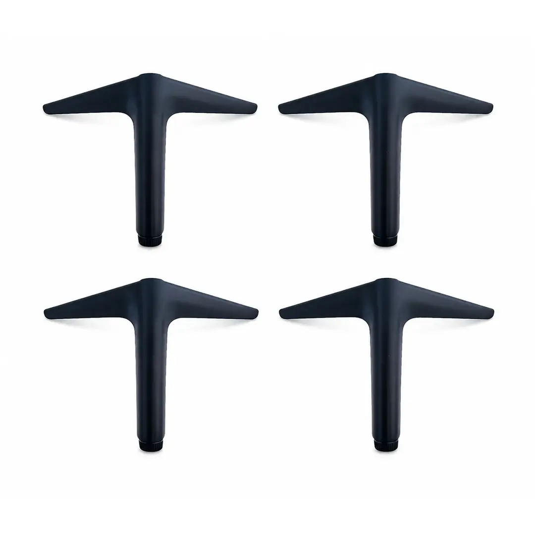Aydos Metal Ayak 4 Adet 12 Cm Mat Siyah Kanepe Koltuk Dolap Ayağı