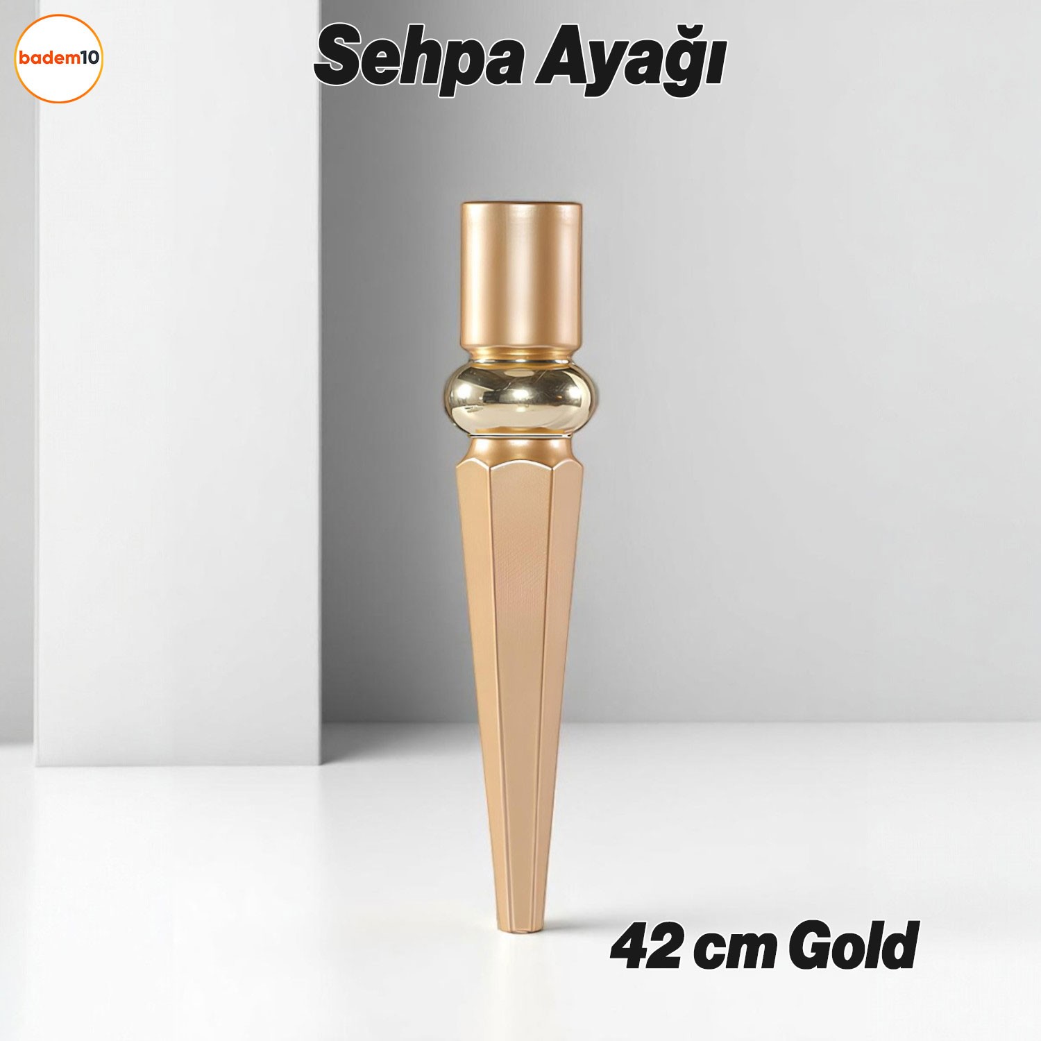 Elips Sehpa Ayağı 42 cm Plastik Gold Altın Masa Ayak Mutfak Sehpası Yemek Masası Mobilya Ayakları